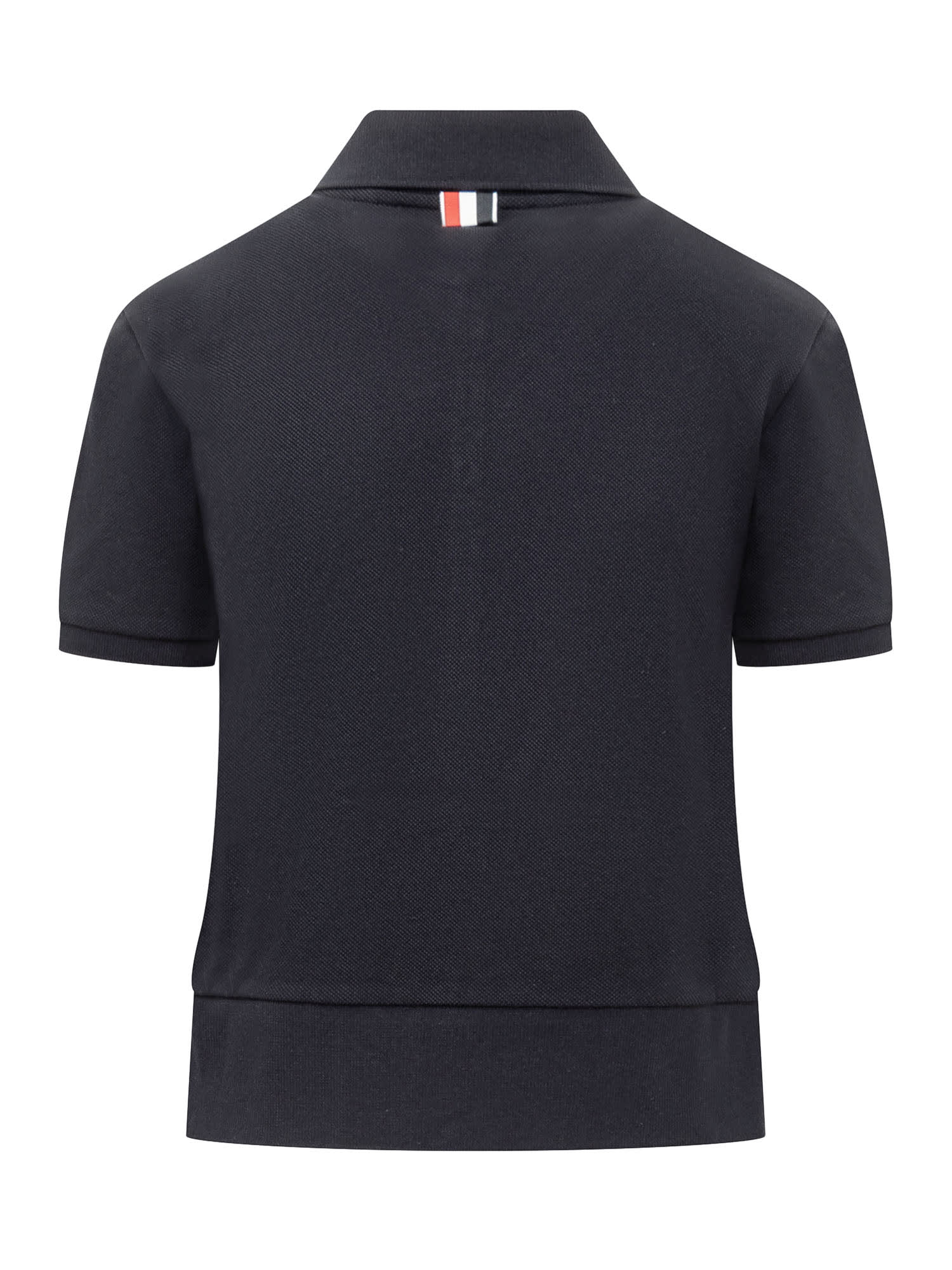 Shop Thom Browne Roses Polo In Navy