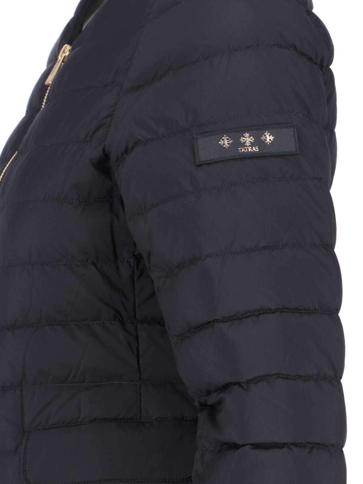 Shop Tatras Crew-neck Down Jacket In Black