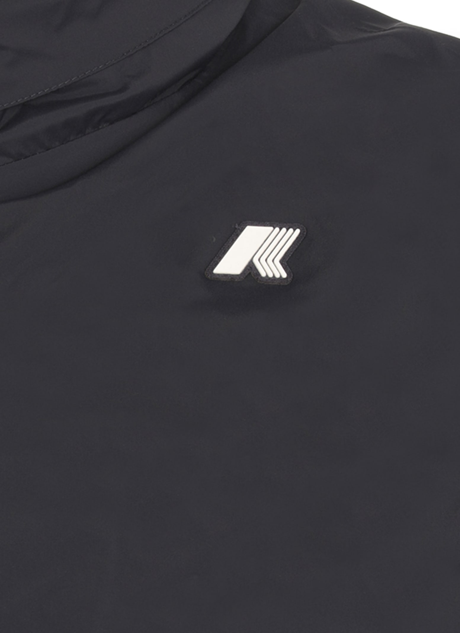 K-way Technical Fabric Jacket With Removable Hood In Black