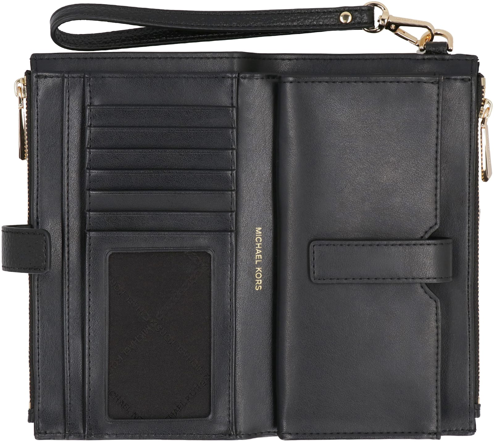 Michael Michael Kors Adele Leather Wallet In Black