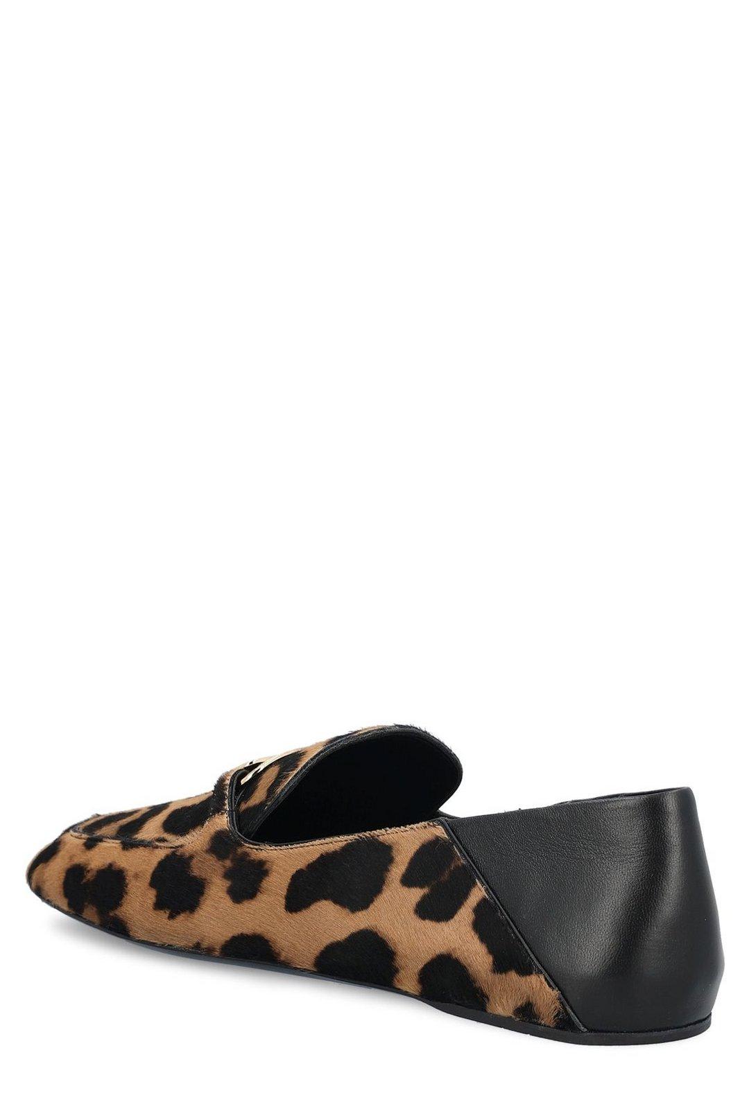 Ferragamo Leopard Printed Slip-on Flat Shoes