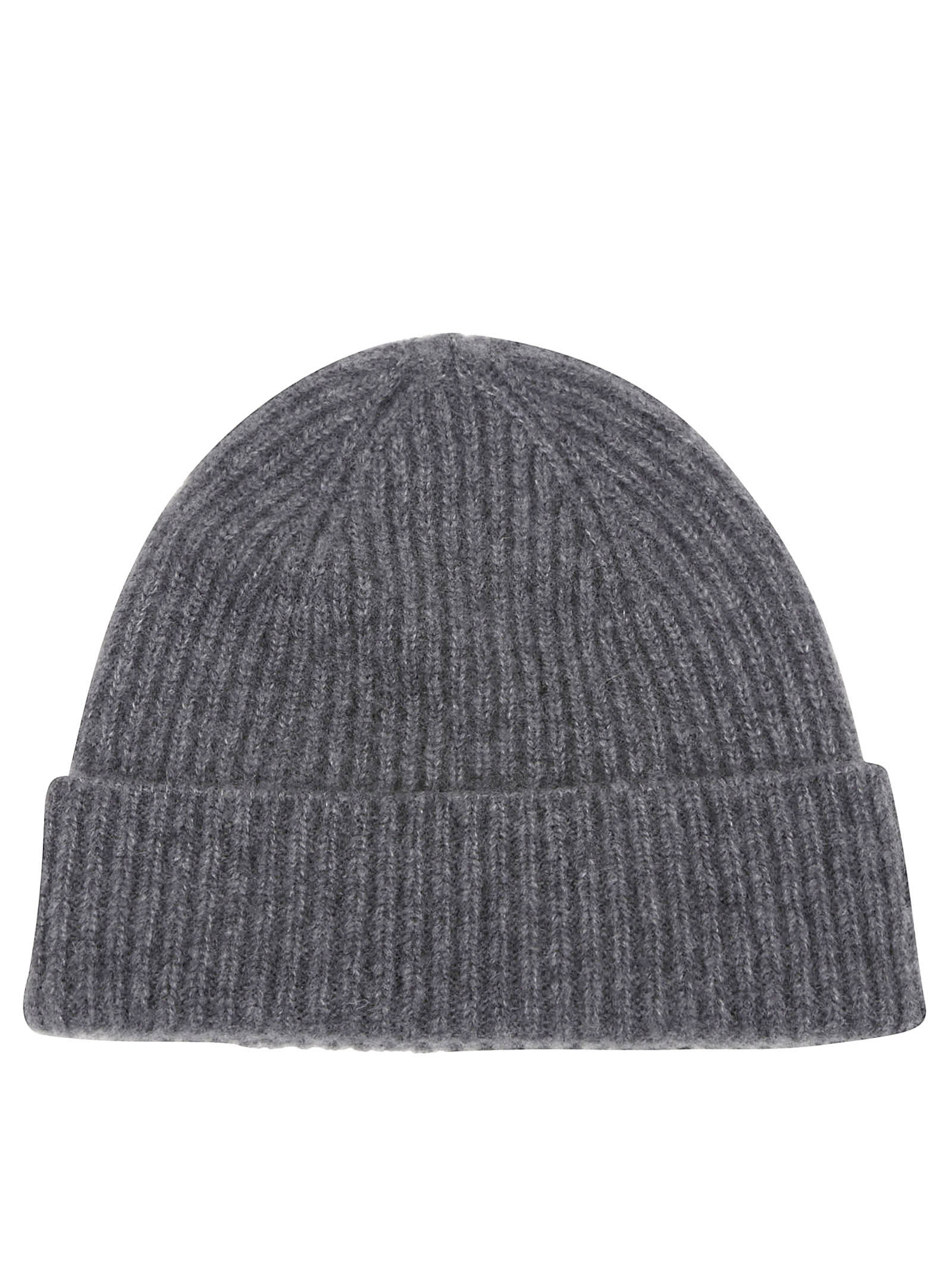 Eleventy Ribbed Knit Beanie In Gray