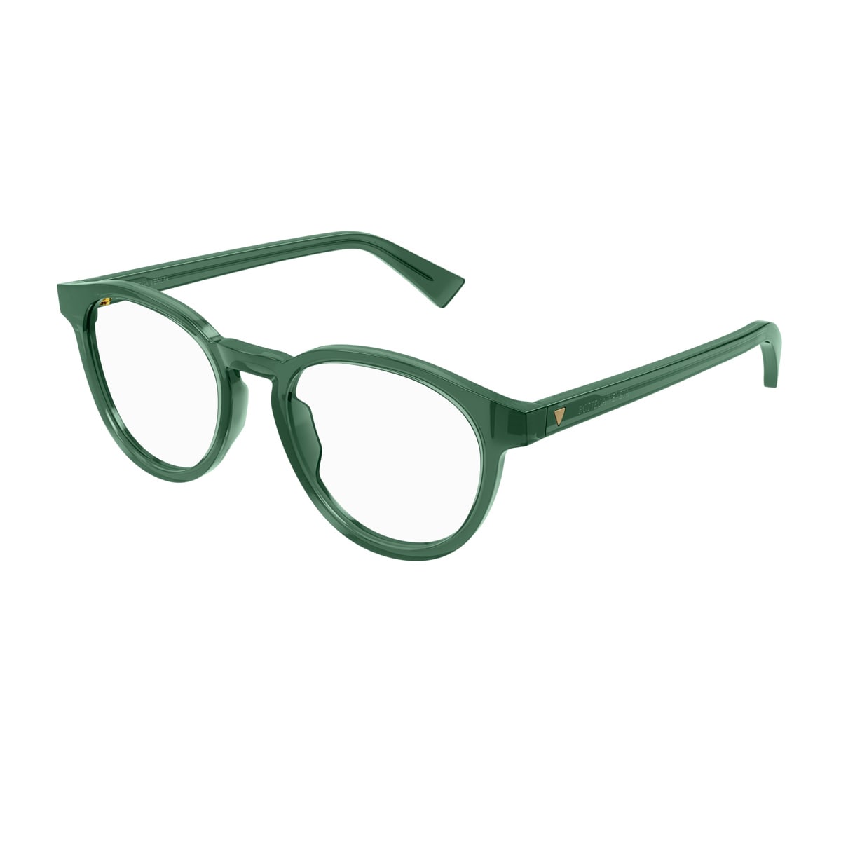 Shop Bottega Veneta Bv1225o Linea New Classic 006 Green Trasparent Glasses In Verde