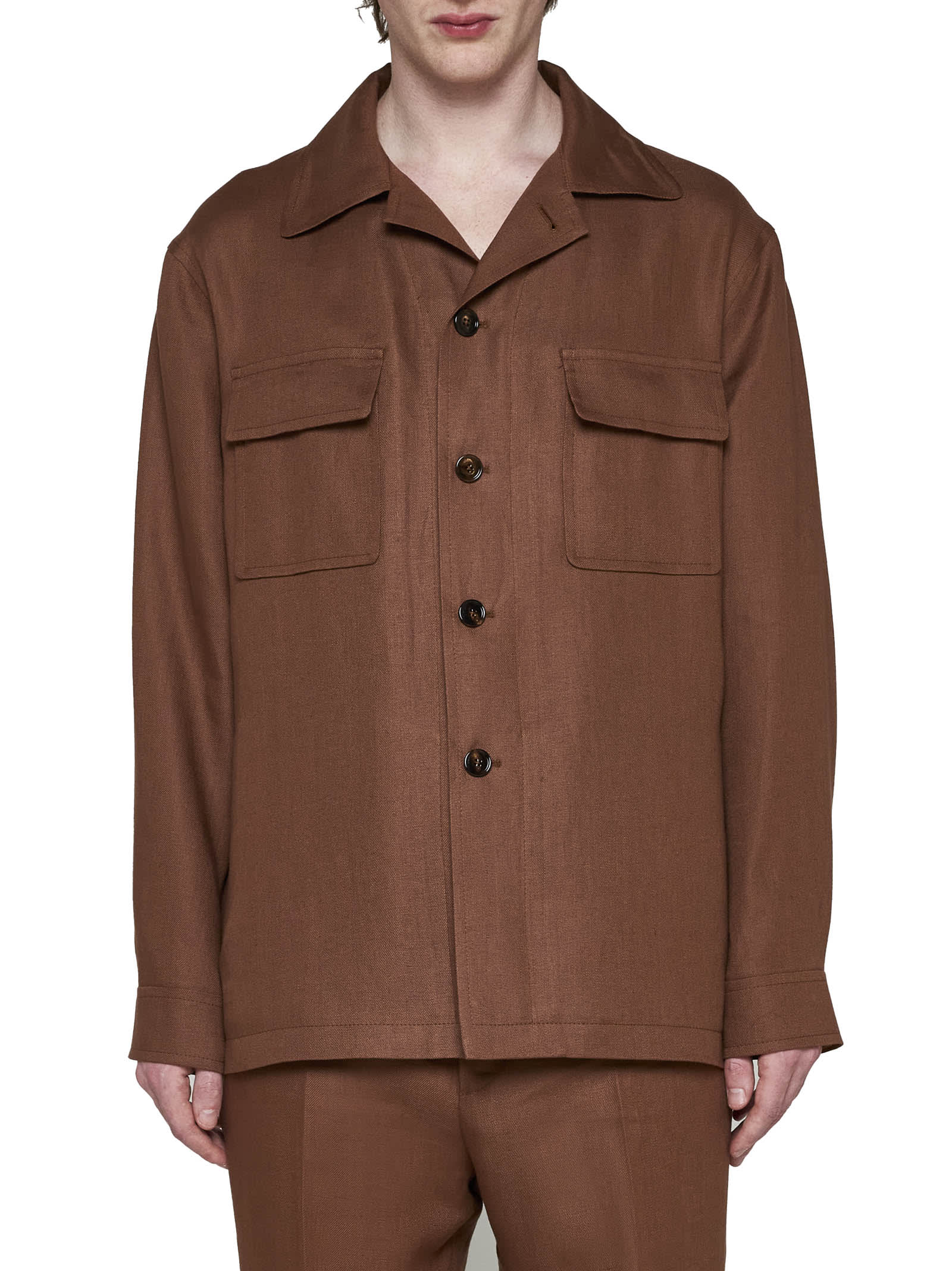 Shop Tagliatore Jacket In Coccio