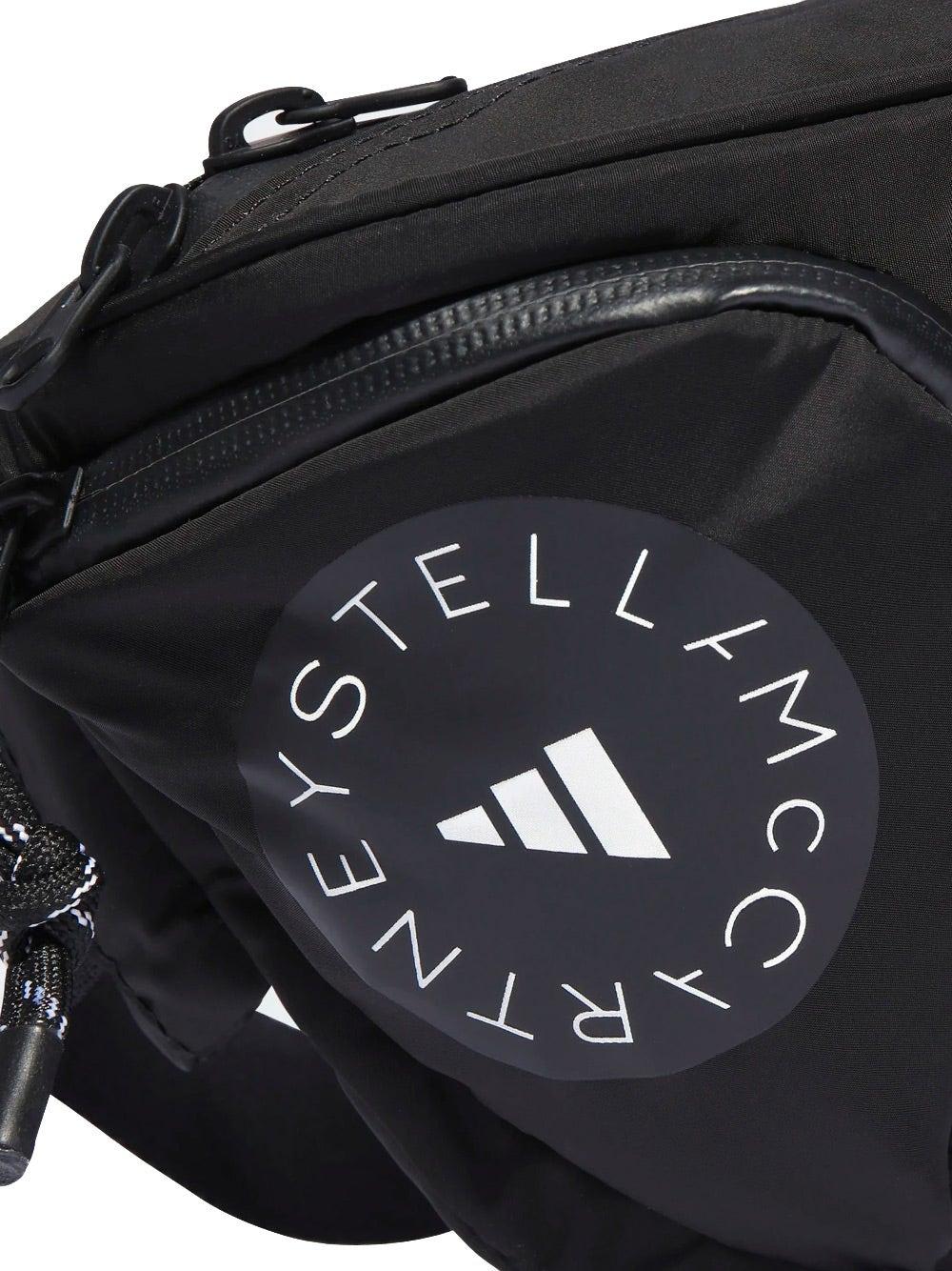 Shop Adidas By Stella Mccartney Logo Belt Bag In Black/white/black