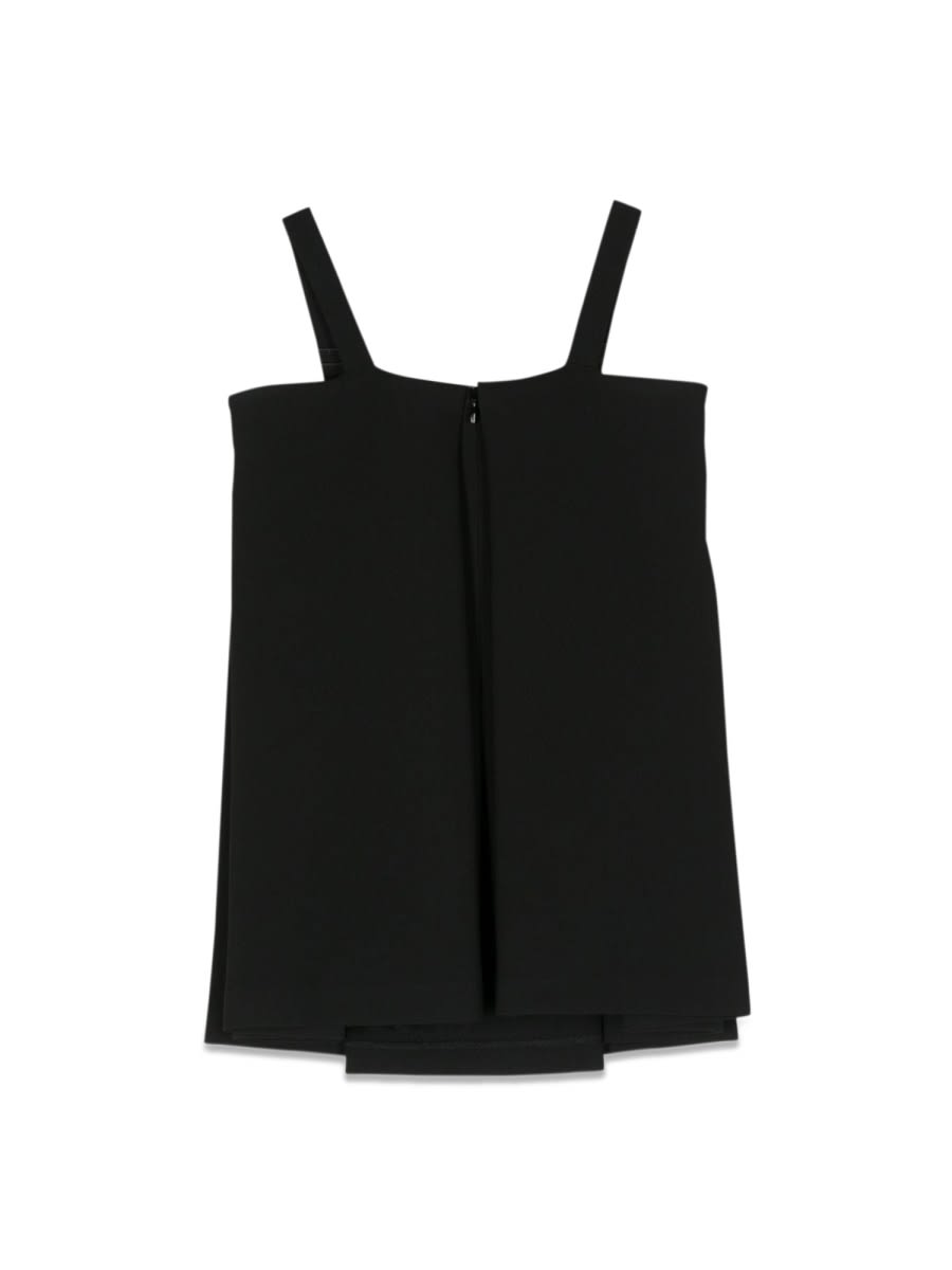 Shop Versace Stretch Cady Dress In Black