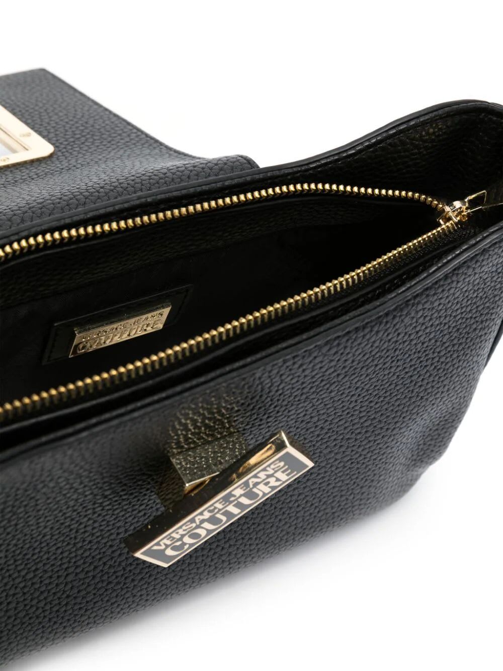 Versace Jeans Couture Range R Sketch 03 Logo Twist Bag In Black