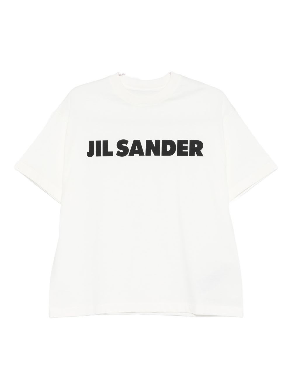 Jil Sander Crewneck Short Sleeves Classic Print T-shirt Clothing In White