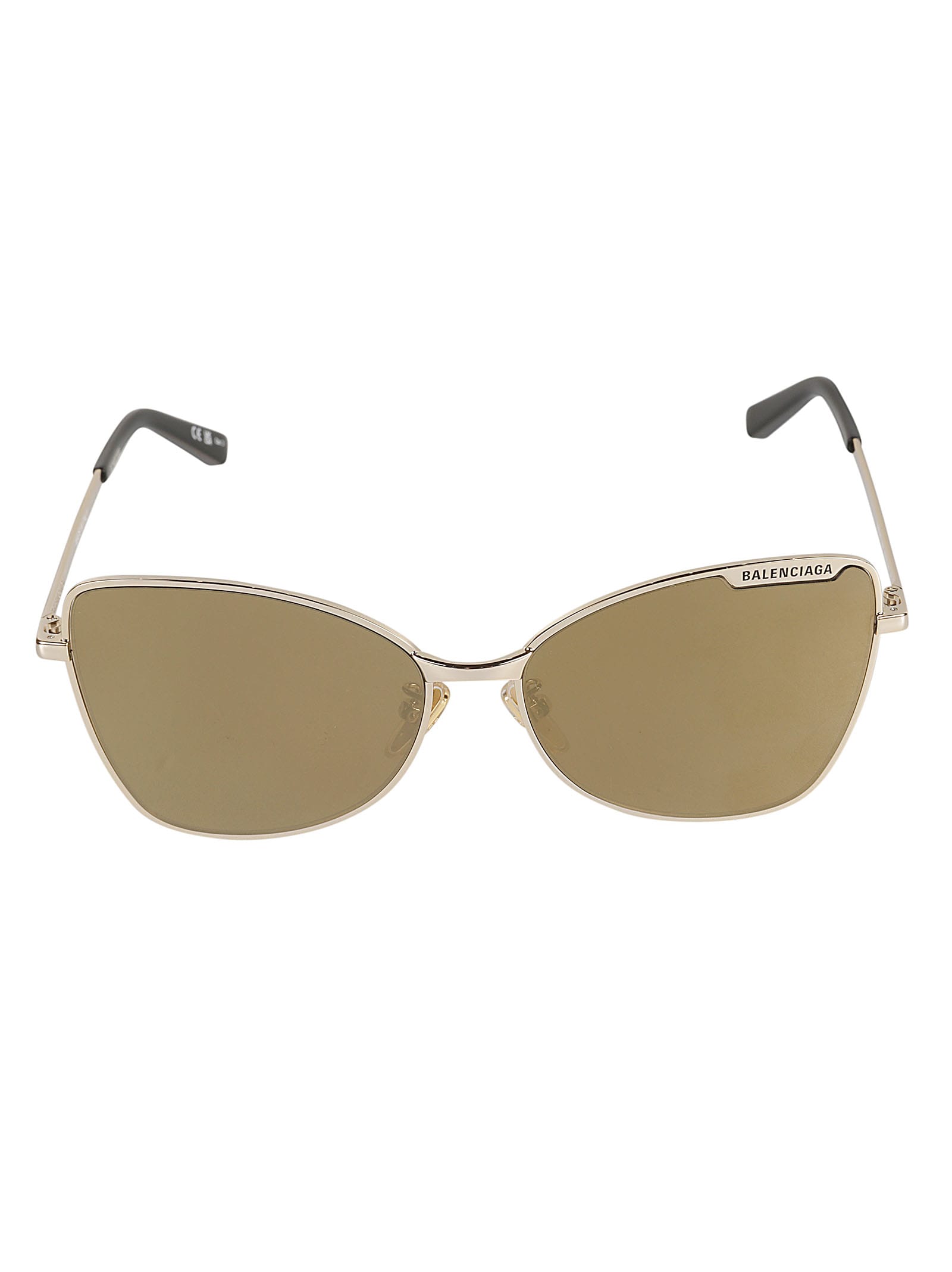 Balenciaga Butterfly Frame Sunglasses In Gold/bronze