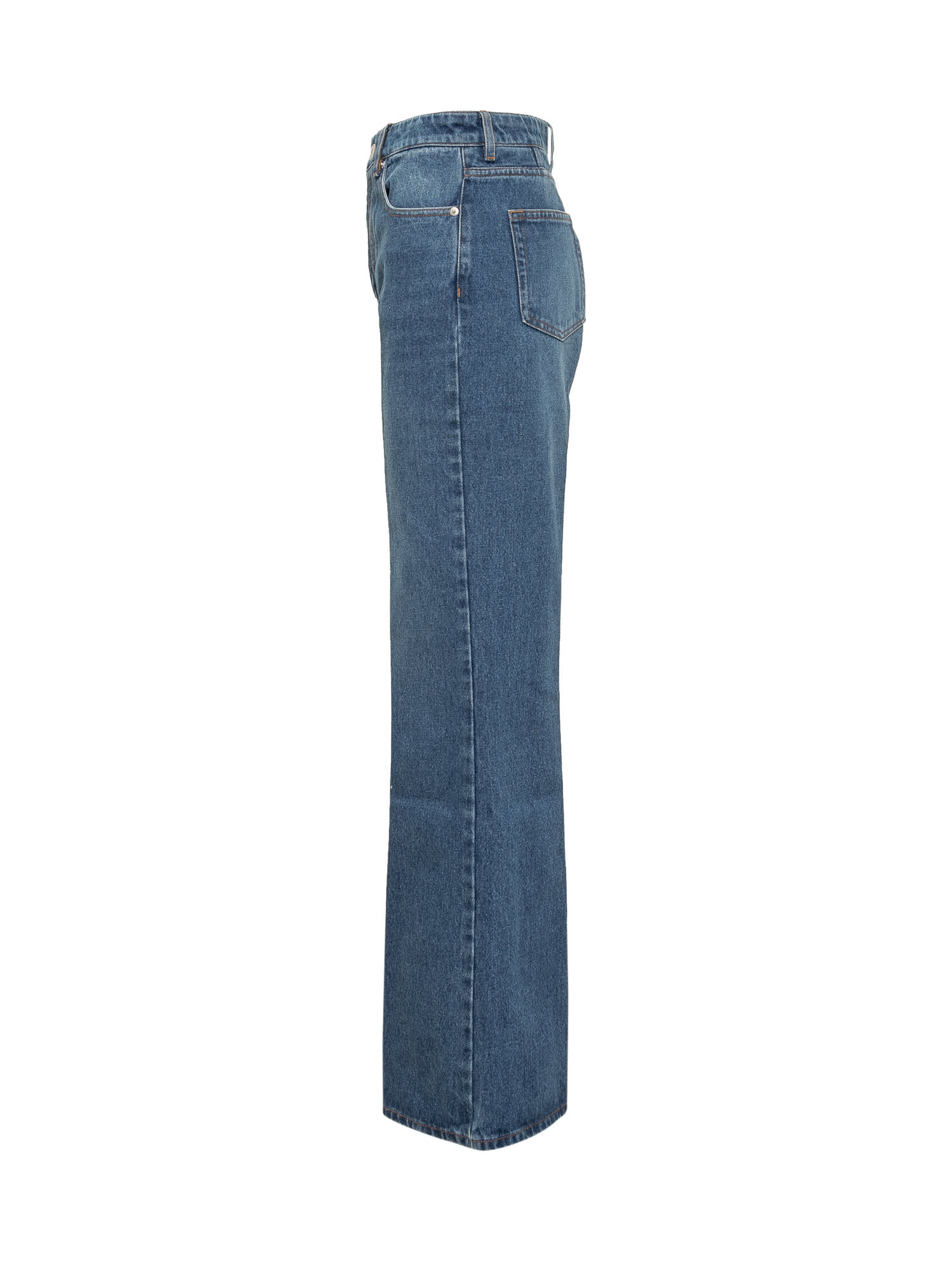 Shop Ami Alexandre Mattiussi Flare Cotton Denim Jeans In Used Blue