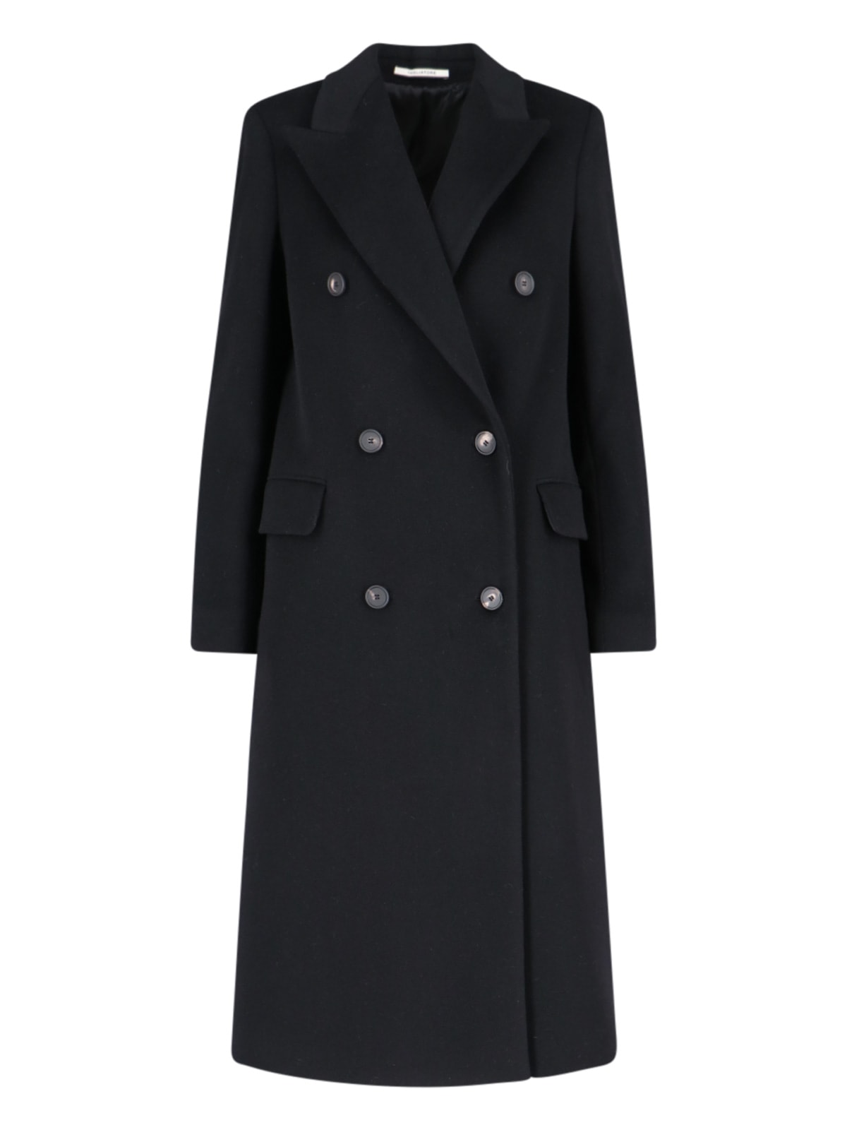 Shop Tagliatore Jole Double Breasted Coat In Black