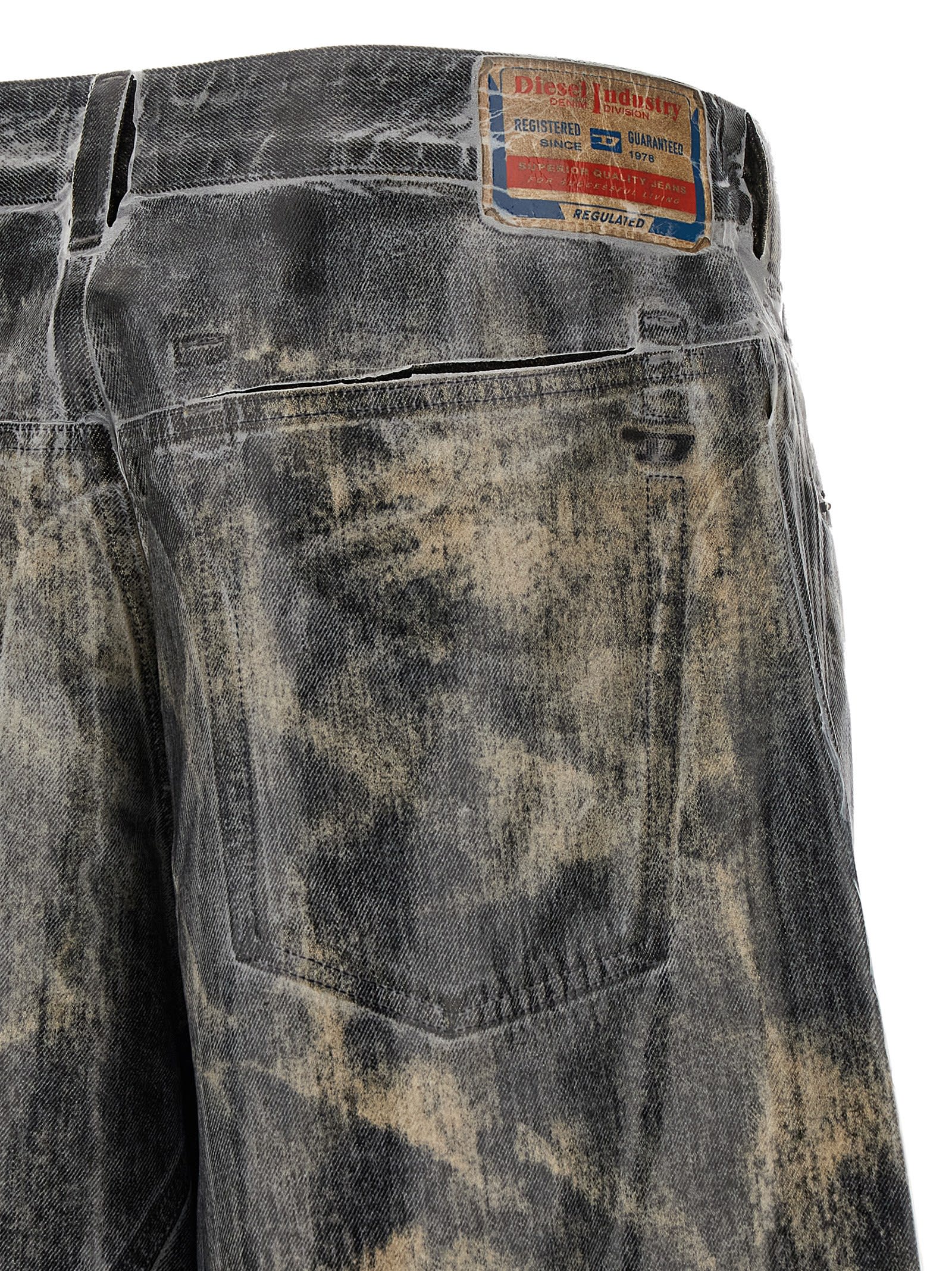 Diesel 1997 D-enim Muc Fsh1 Casual Trousers In Gray
