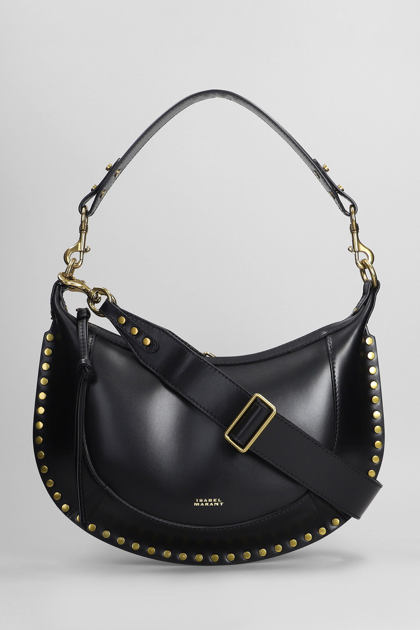 Isabel Marant Moon Logo Debossed Mini Shoulder Bag In Black
