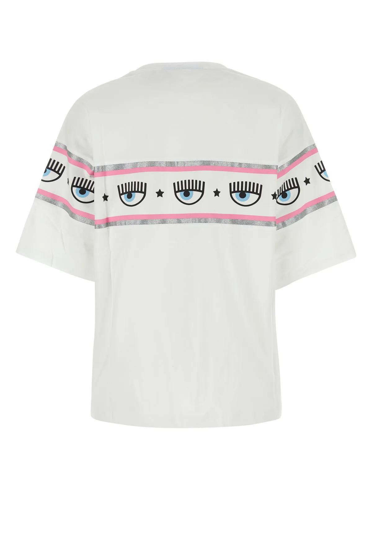 Shop Chiara Ferragni White Cotton Oversize T-shirt