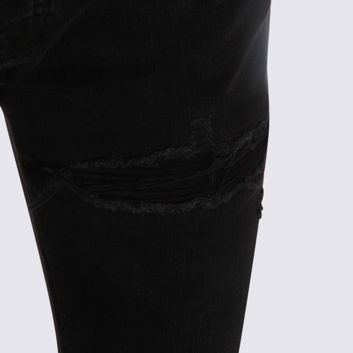 Amiri Casual Trousers With Five Pockets And Embroidery In Black