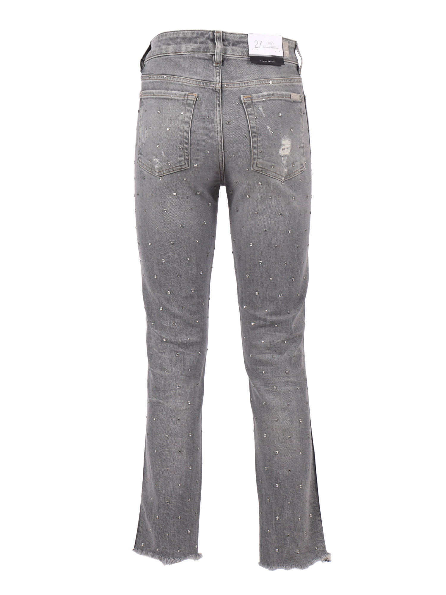 7 For All Mankind Vintage-inspired Straight Leg Jeans With Mid-rise Waist In Gray