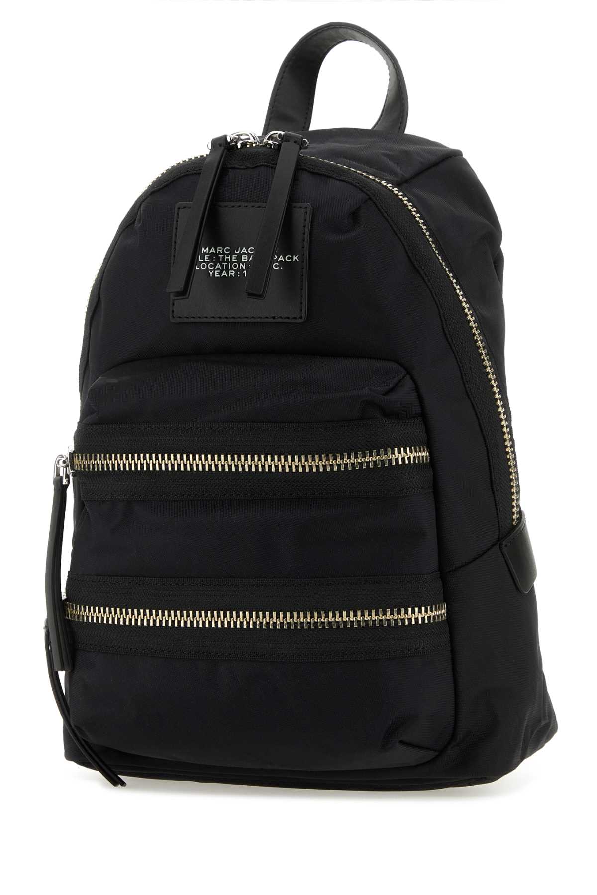 MARC JACOBS BLACK NYLON THE BIKER MEDIUM BACKPACK