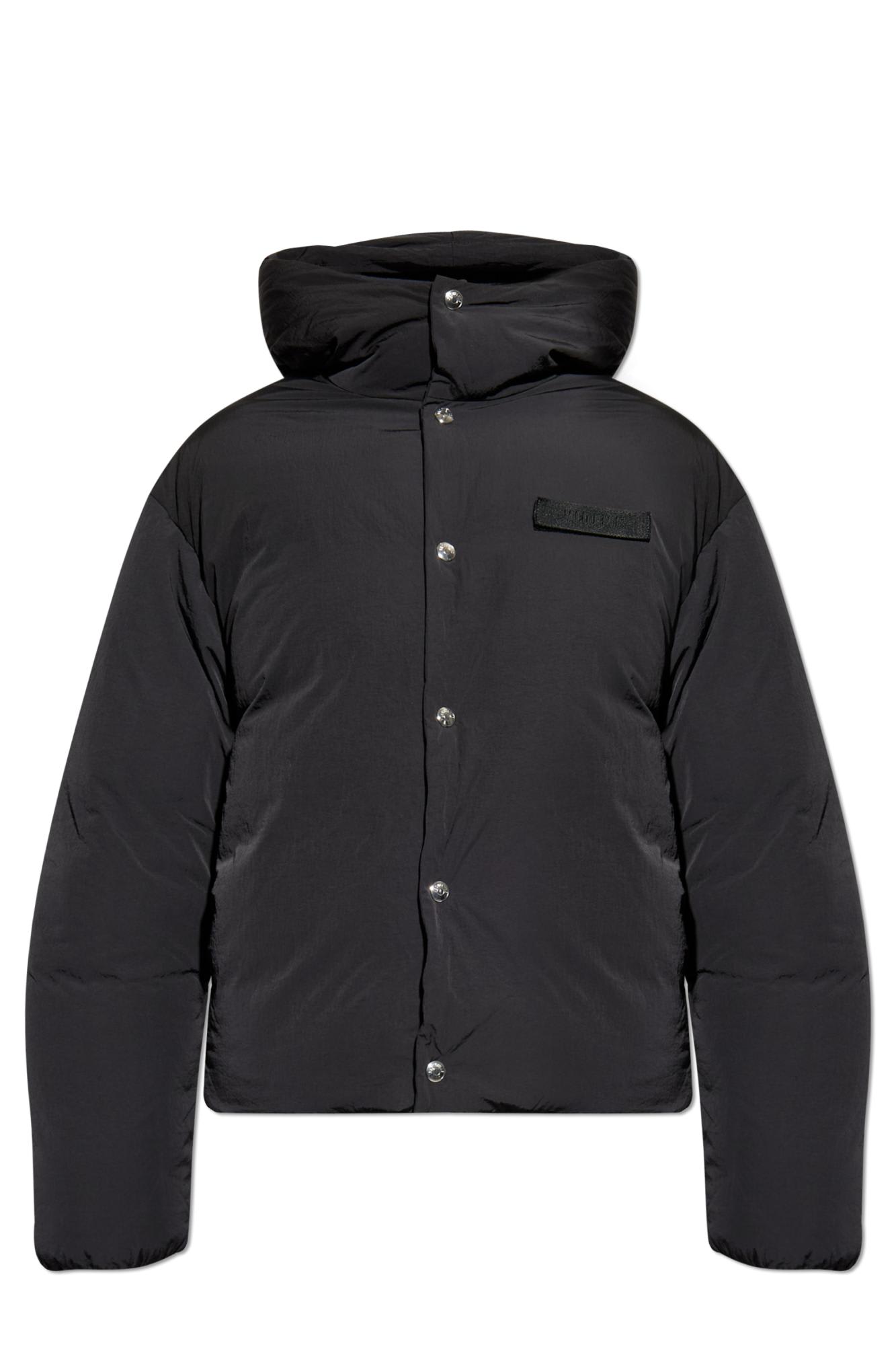 Jacquemus Insulated Jacket With Hood In Animal Print