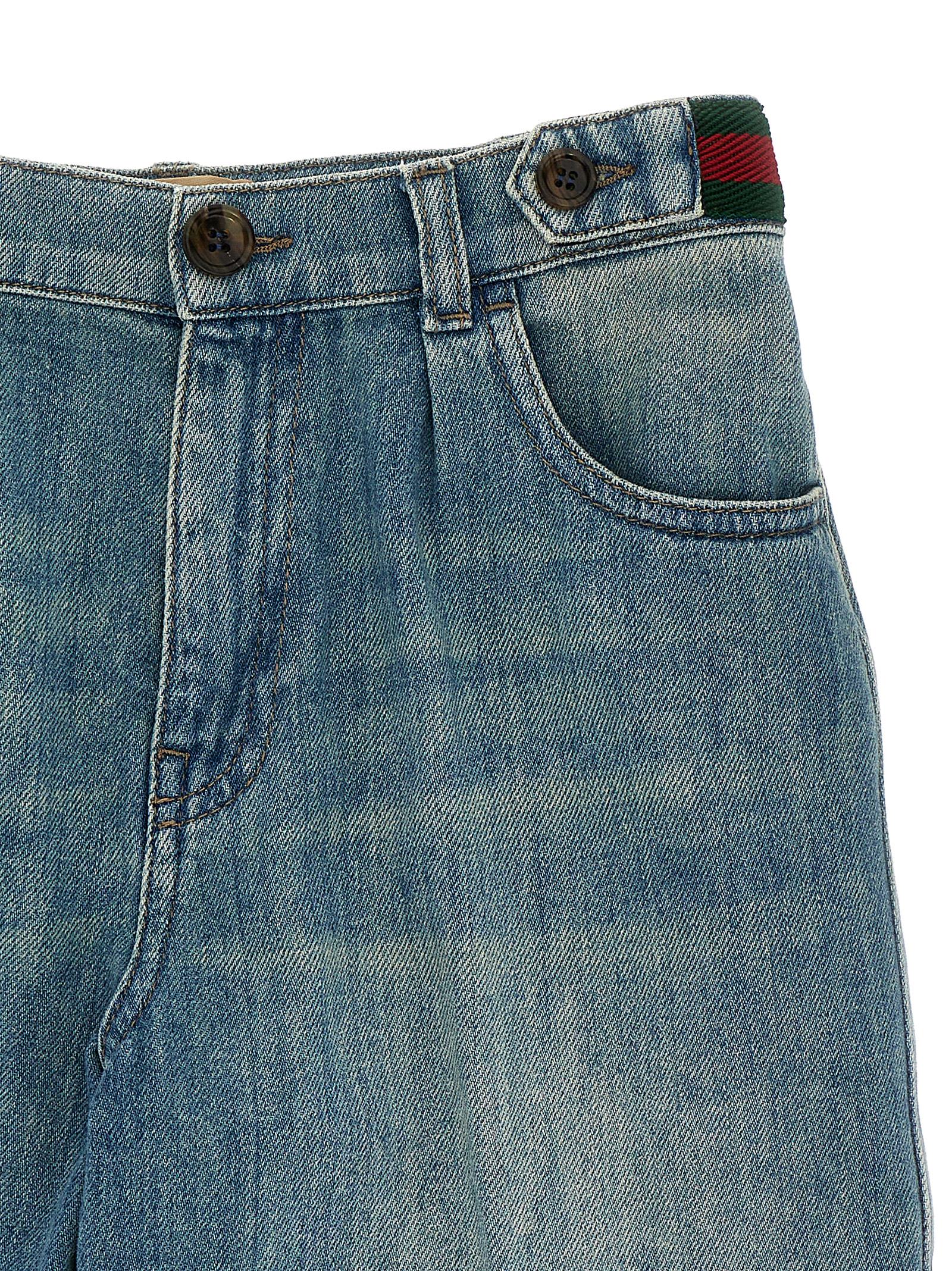 Gucci Blue Denim Shorts In Blue