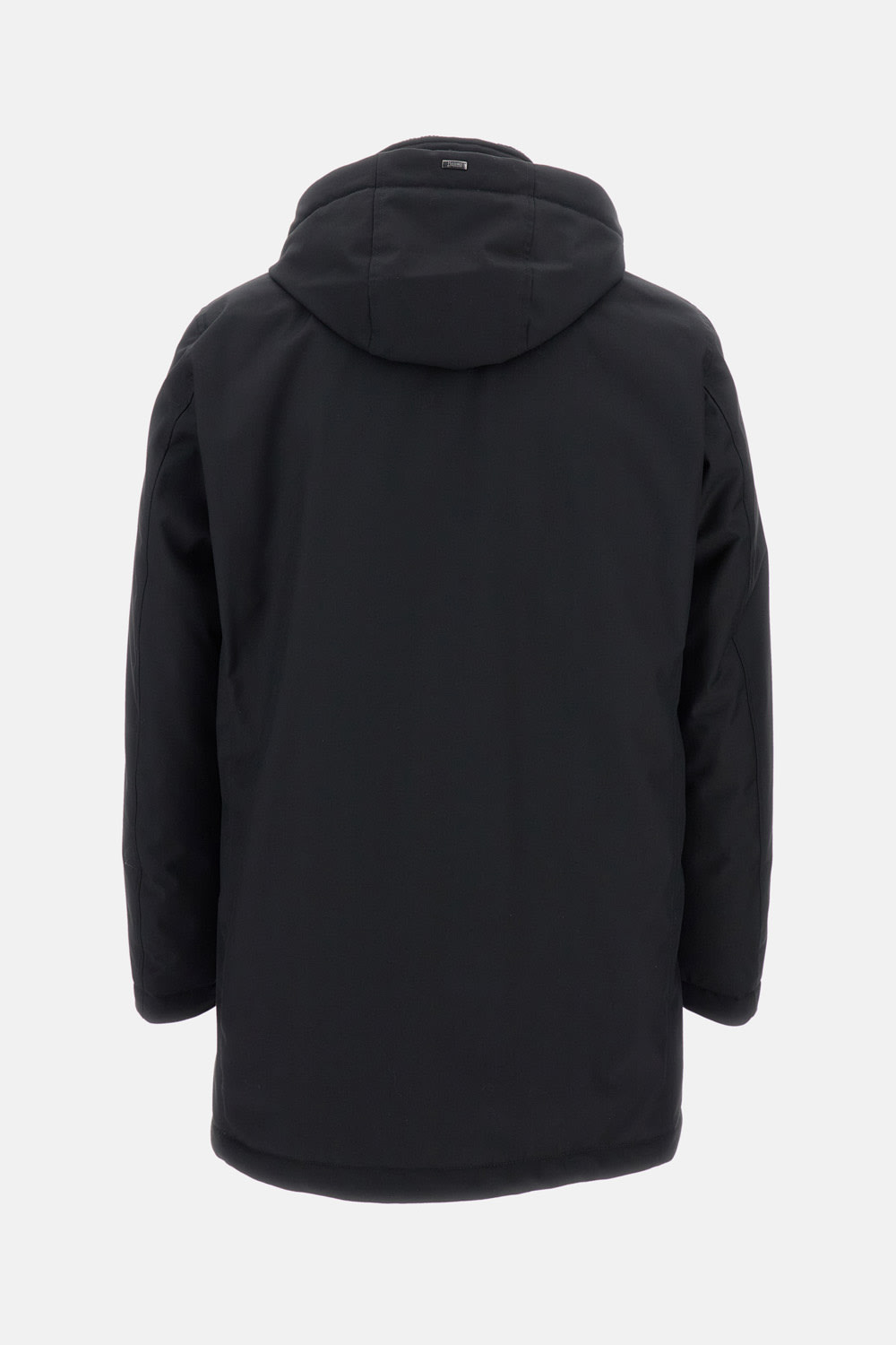 Herno Puffer Jacket With Knutted Collar In Black