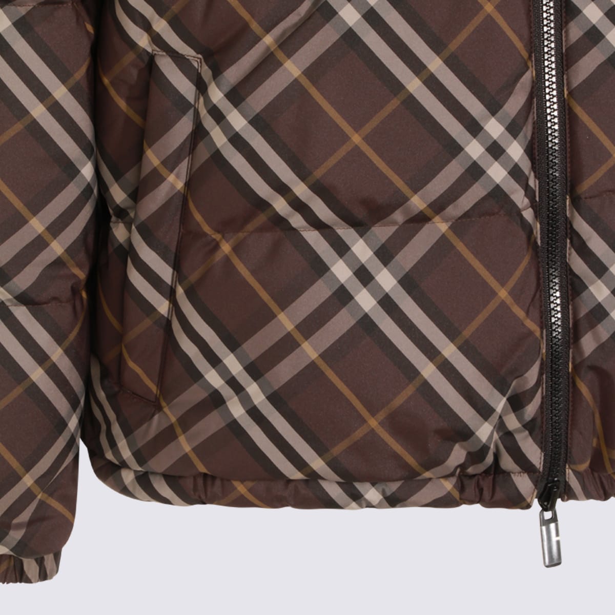 Burberry Reversible Check Snowdon Puffer Jacket In Brown