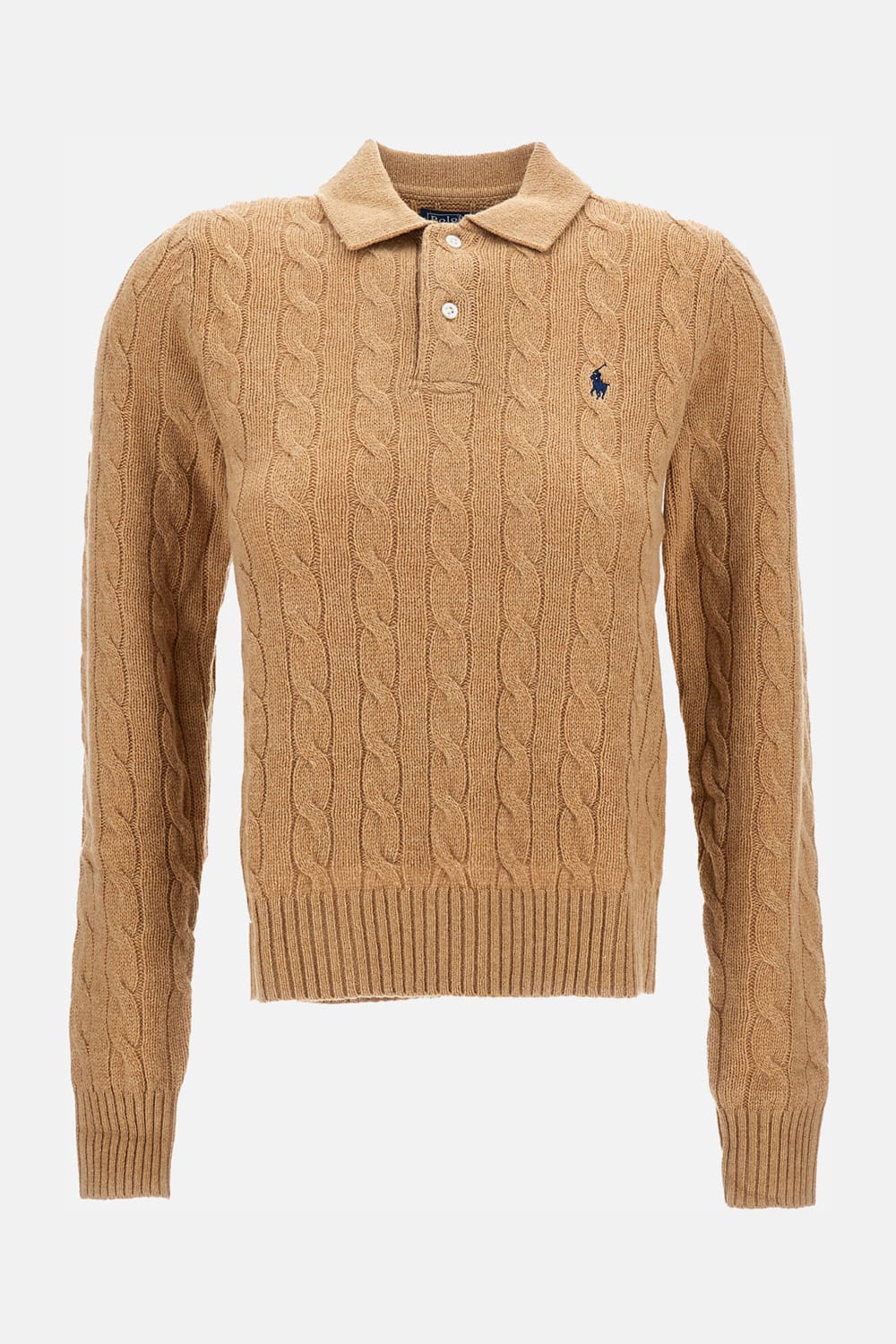 Polo Ralph Lauren Long Sleeved Polo Knitwear In Brown