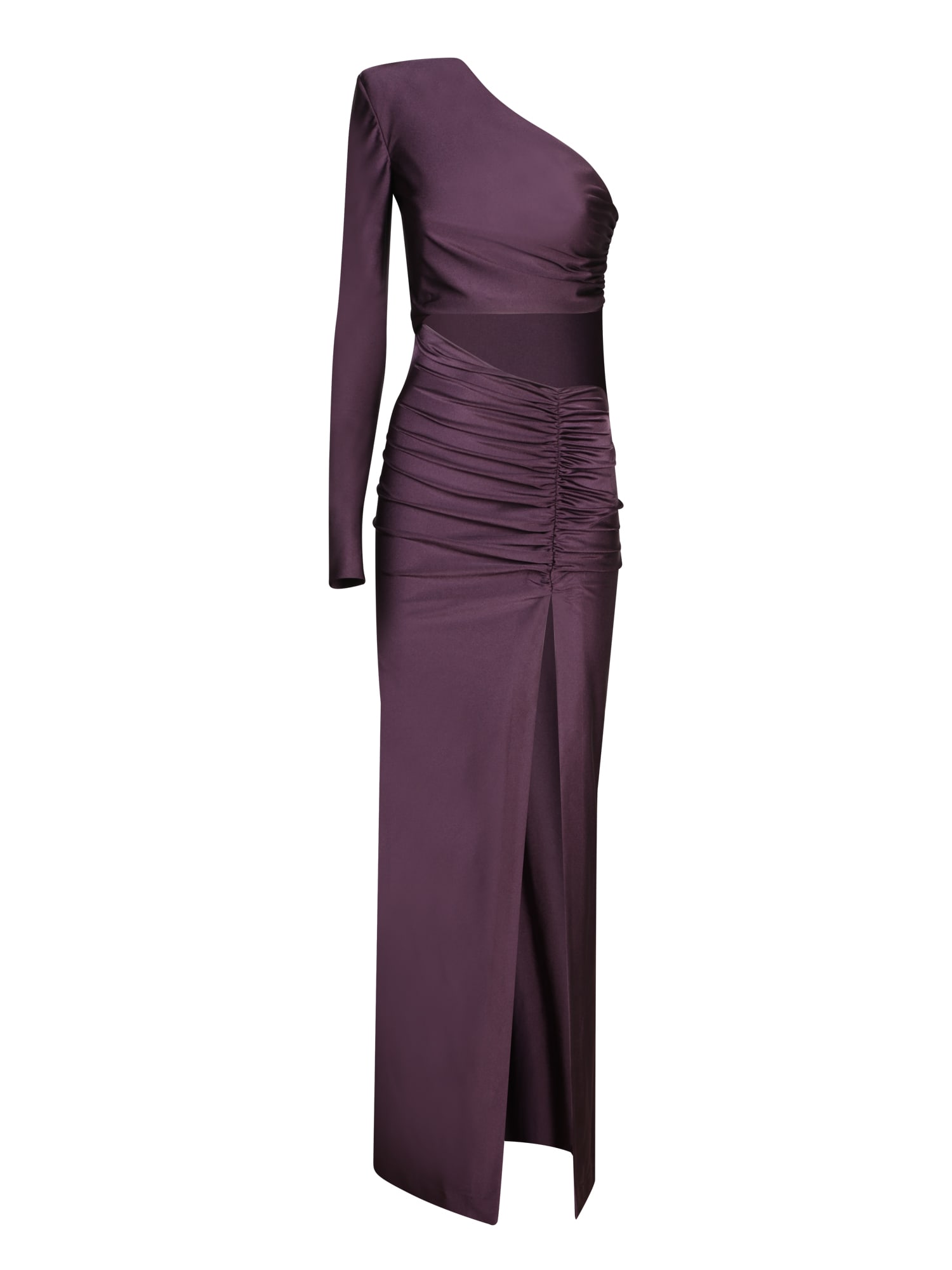 Bordeaux Lycra Long Dress