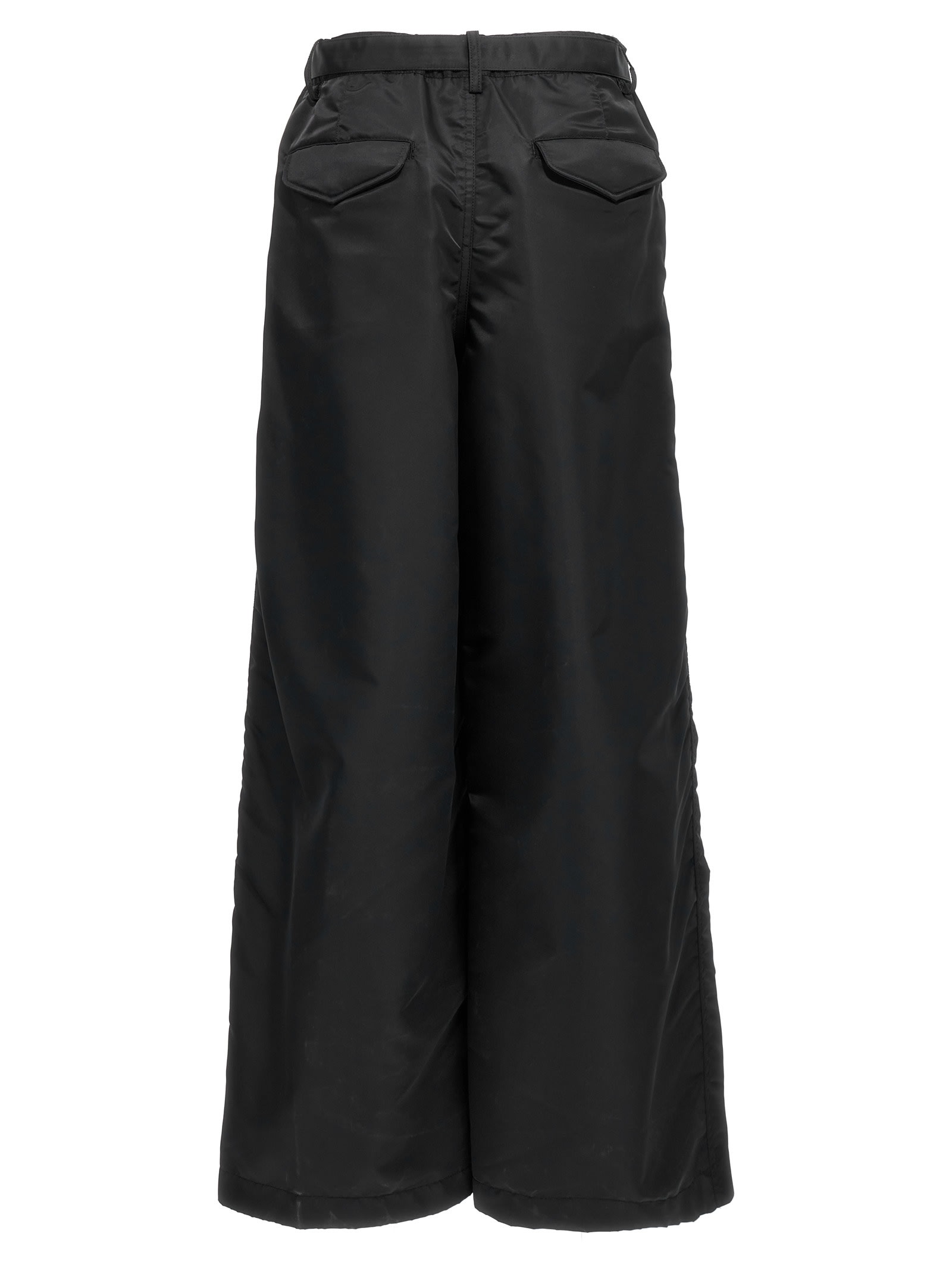 Shop Sacai Nylon Twill Pants In Nero