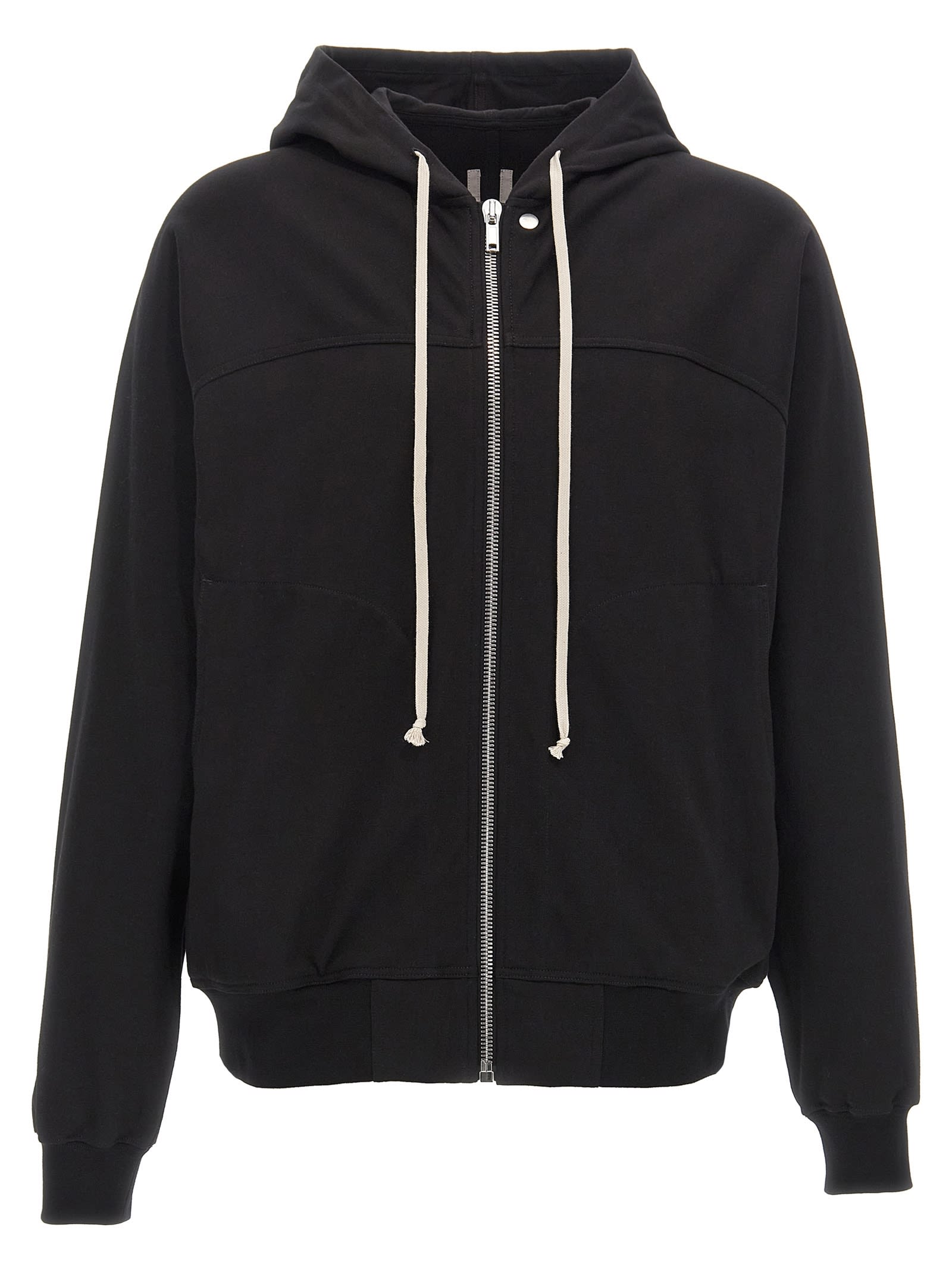Rick Owens Windbreaker Hoodie In Black
