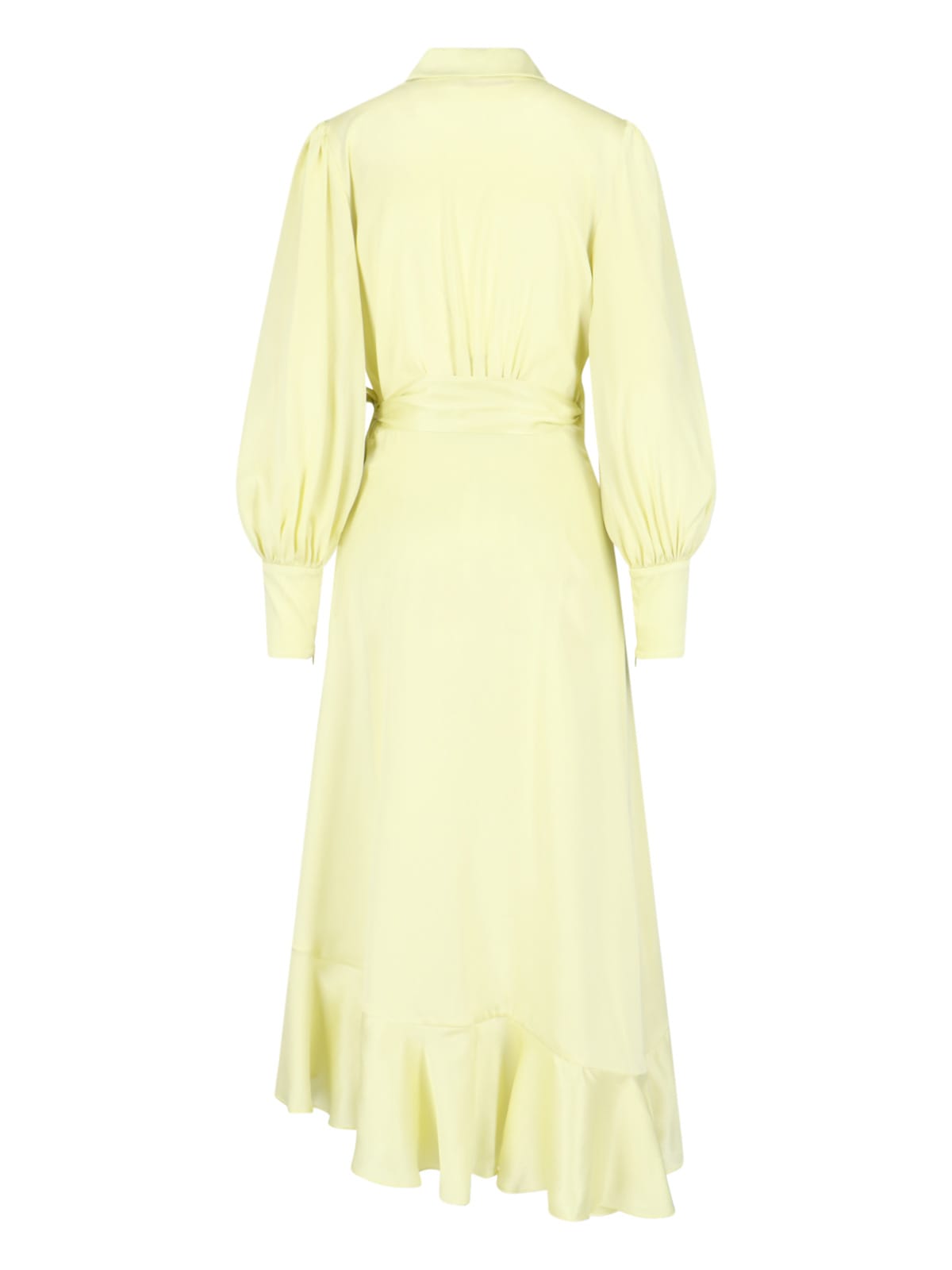 Shop Zimmermann Asymmetrical Midi Dress In Yellow