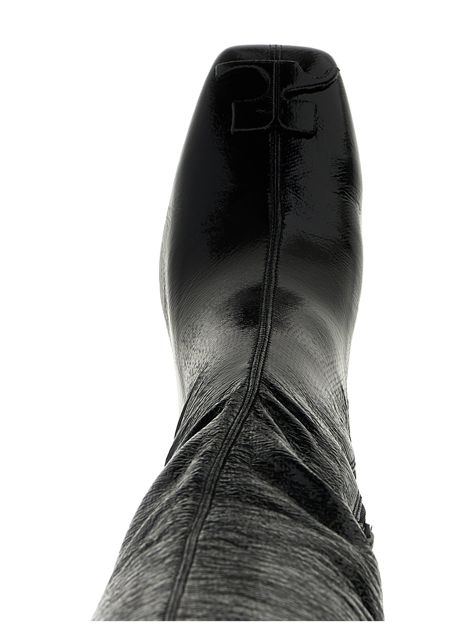 Shop Courrèges Heritage Boots In Black