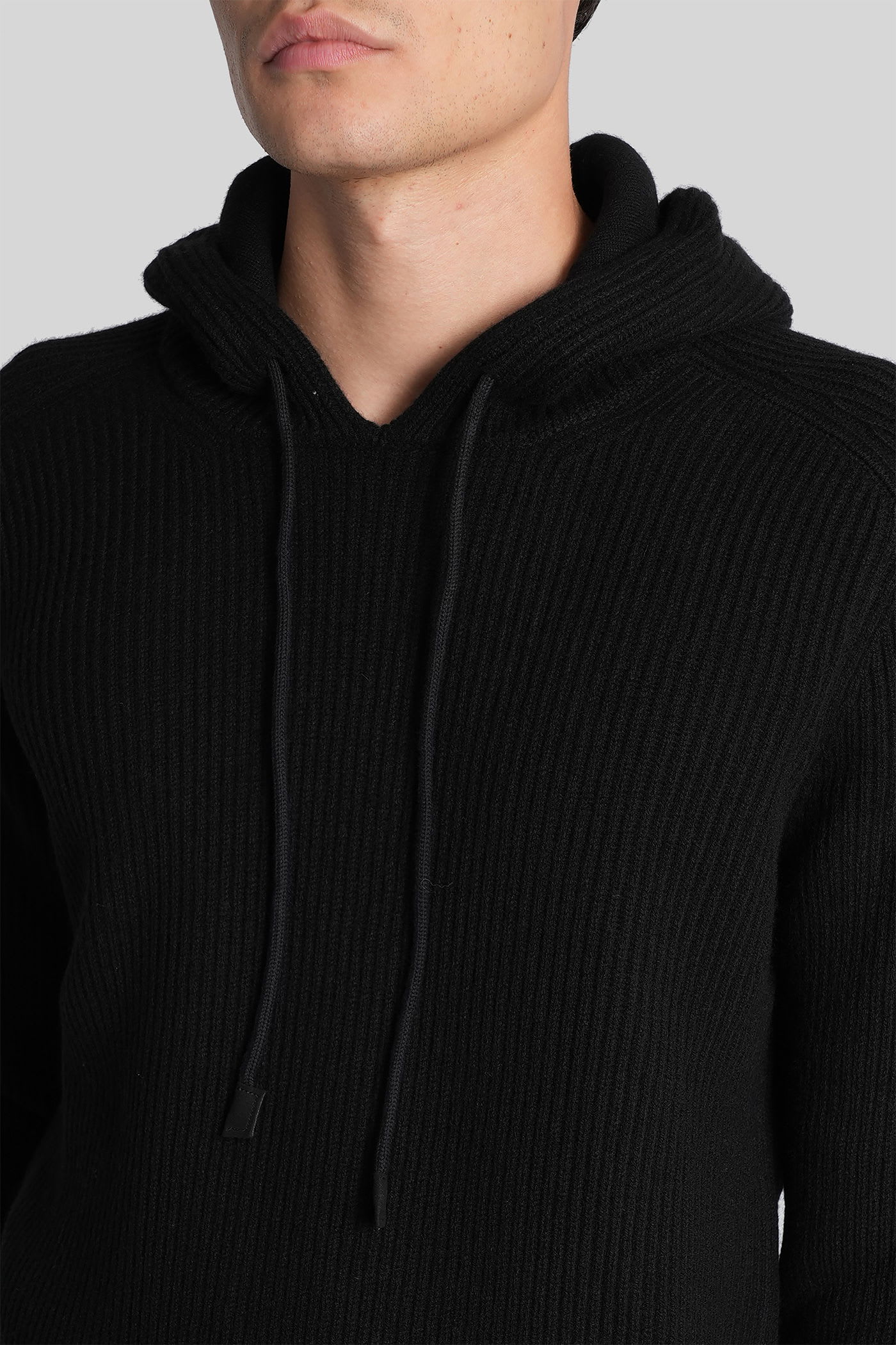 Tagliatore Hunter Sweatshirt In Black Wool In Black