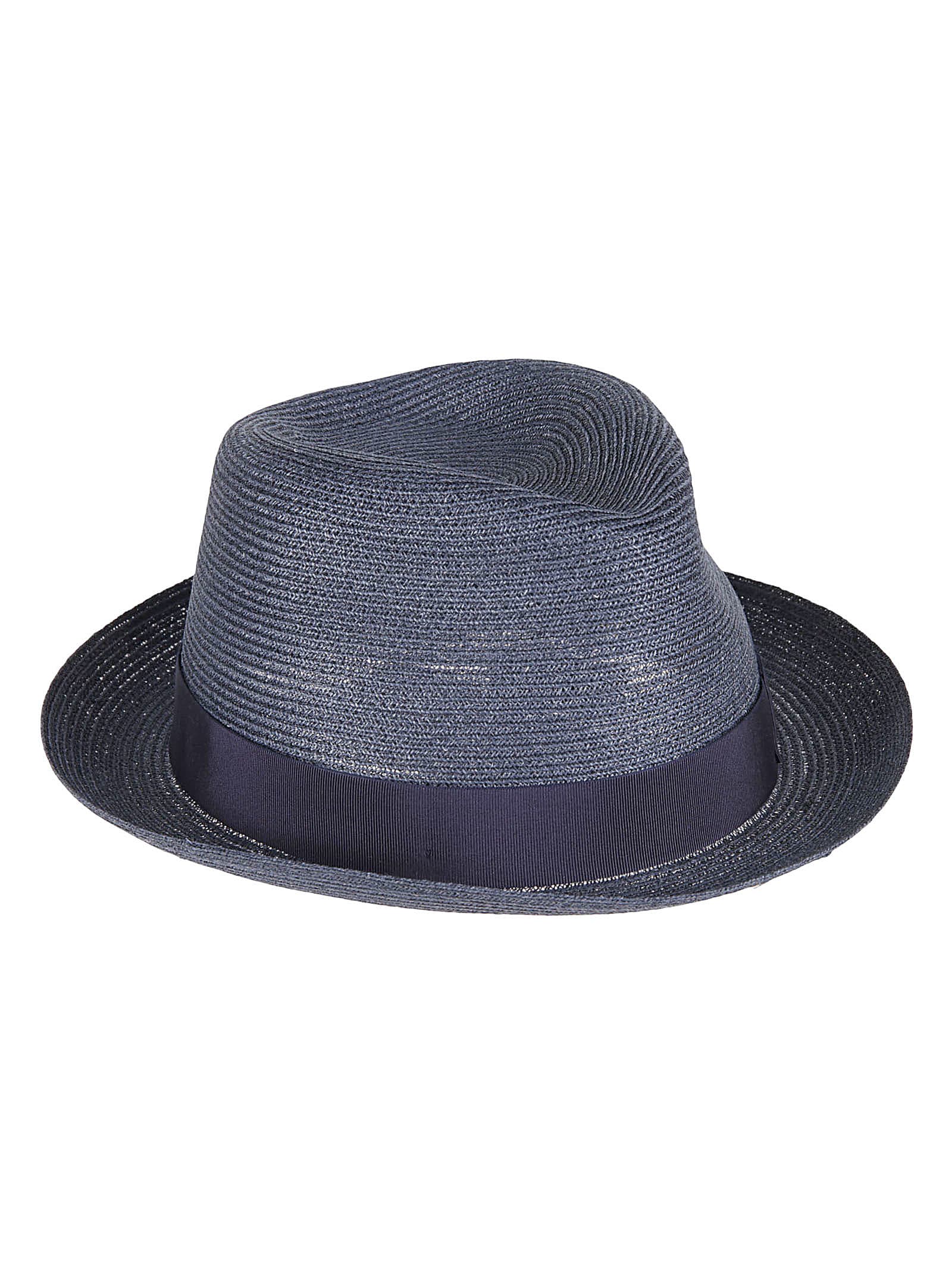 Shop Borsalino Panama Extra Fine Bow Detail Hat In Blue