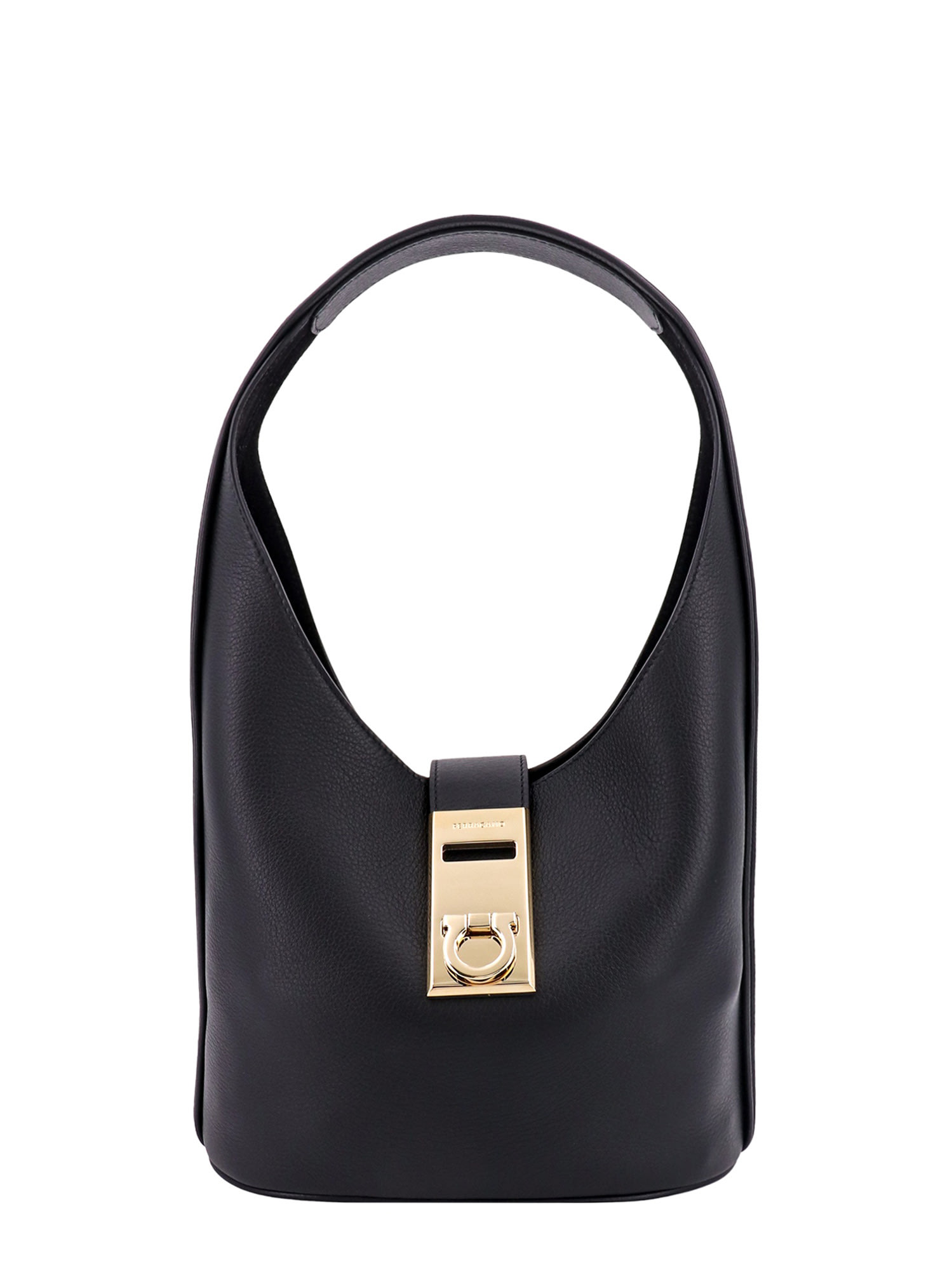 Shop Ferragamo Hobo Shoulder Bag In Black