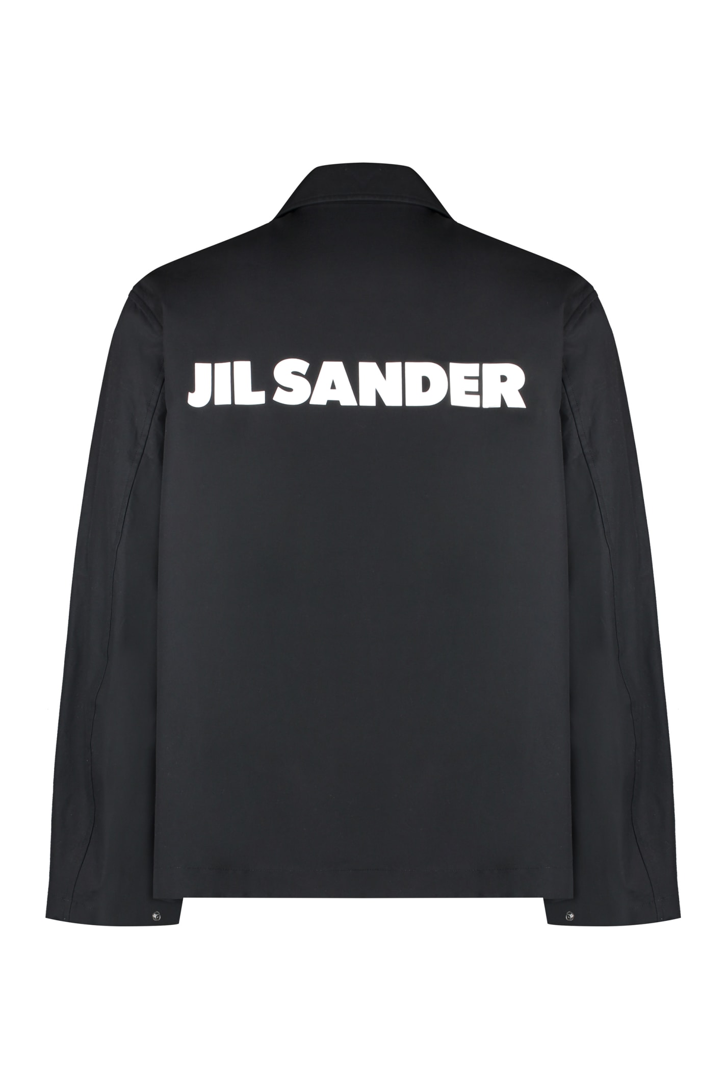 Shop Jil Sander Cotton Overshirt In Black