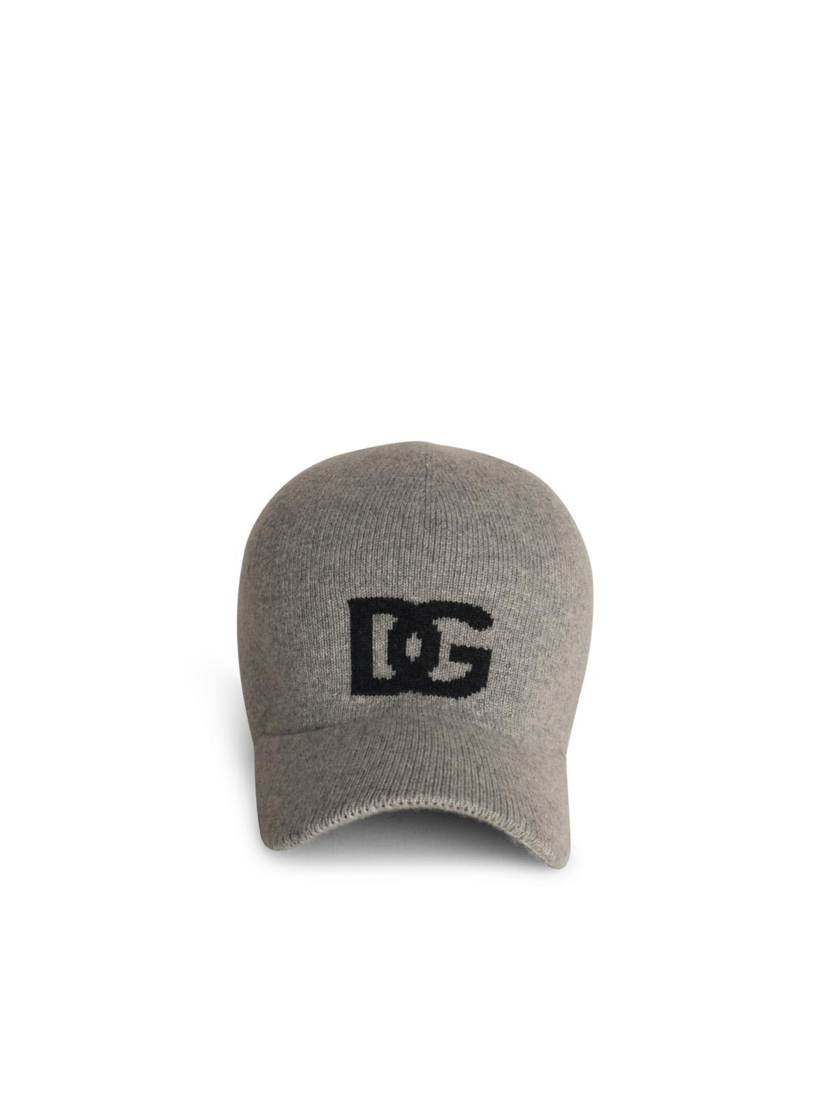 Shop Dolce & Gabbana Grey Cashmere Cap