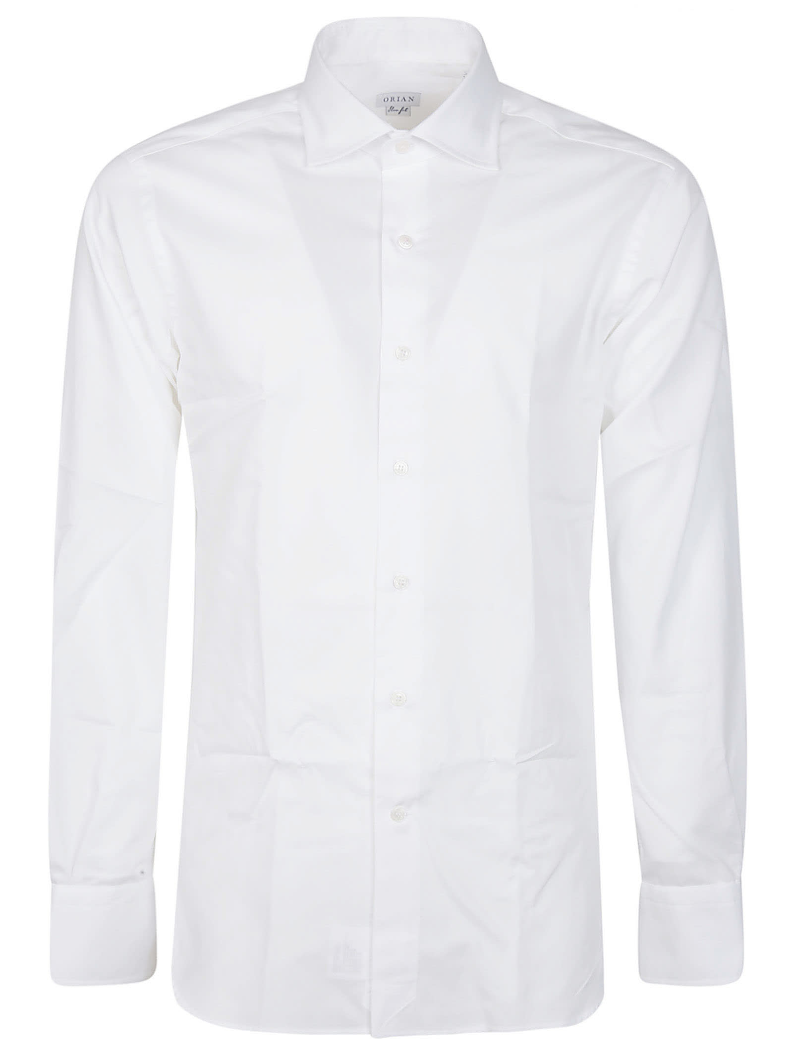 Shop Orian Long Sleeve Slim Shirt In Bianco