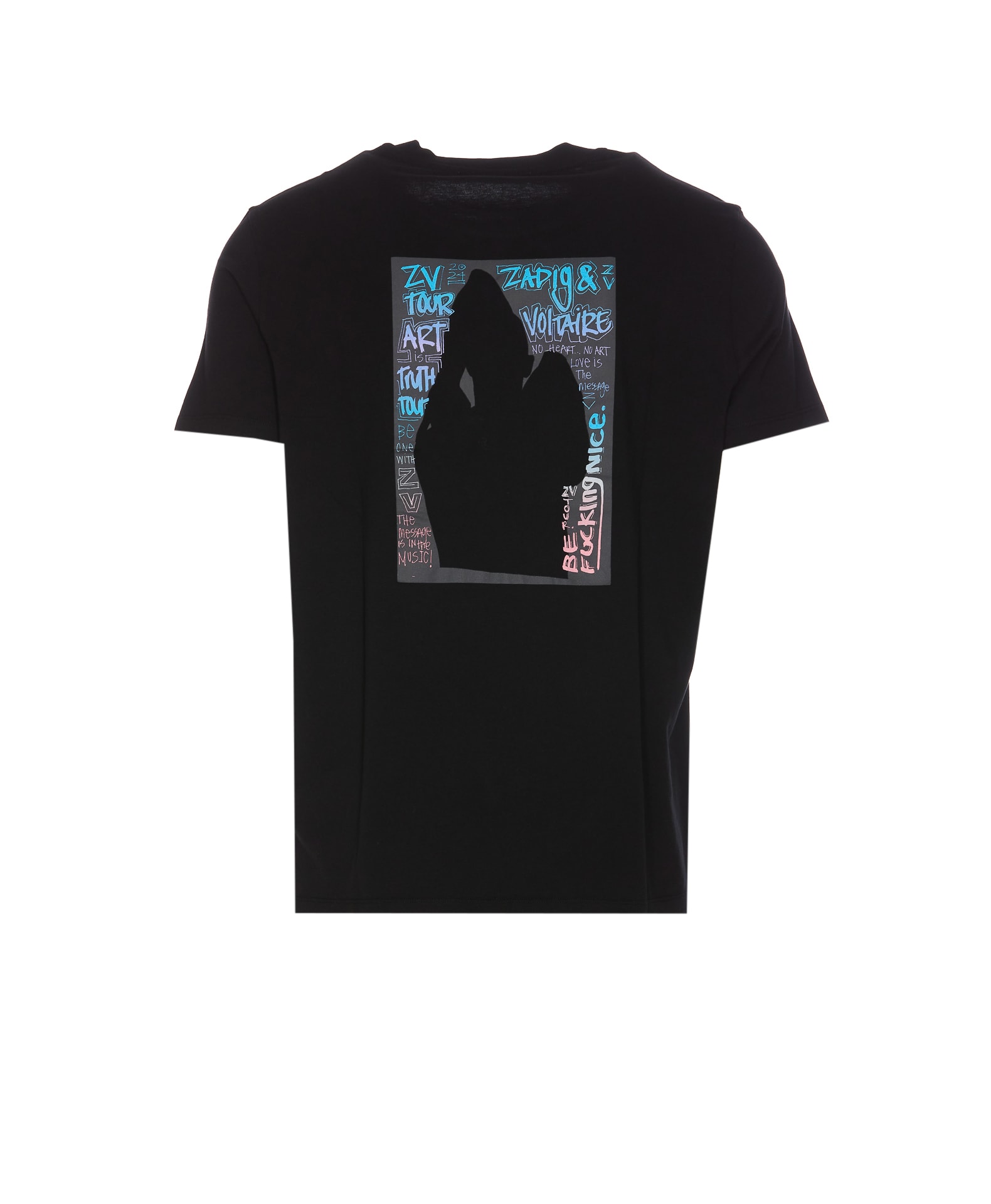 Shop Zadig &amp; Voltaire Ted Hc Photoprint Graffiti T-shirt In Black