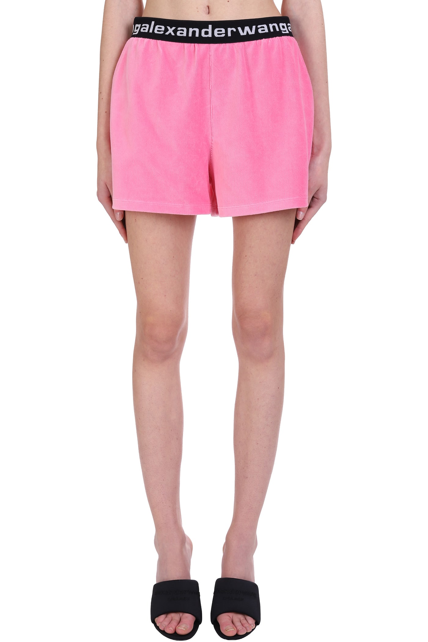 Alexander Wang Shorts In Rose-pink Cotton