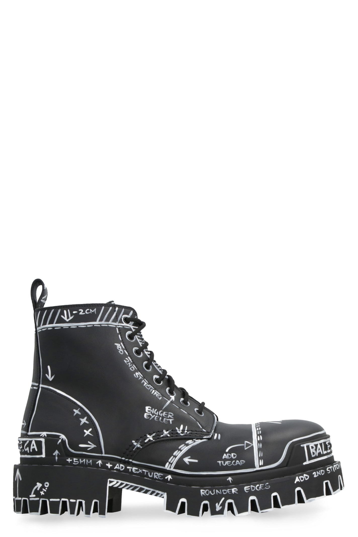 BALENCIAGA STRIKE LACE-UP ANKLE BOOTS