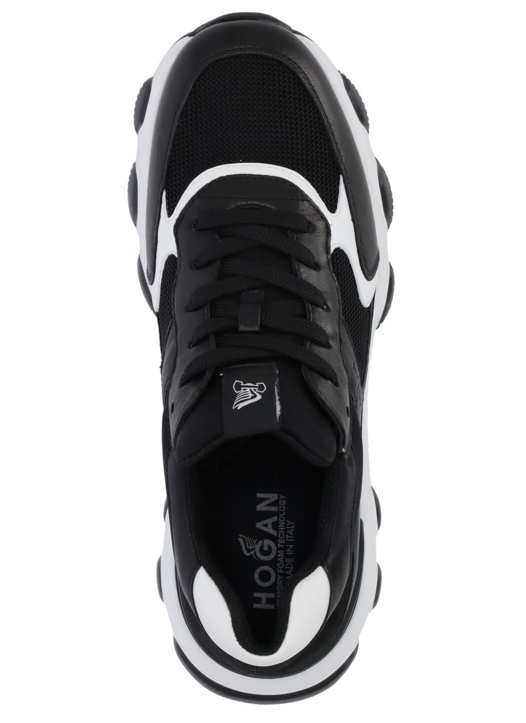 Hogan Black Fabric Hyperactive Sneakers In Black