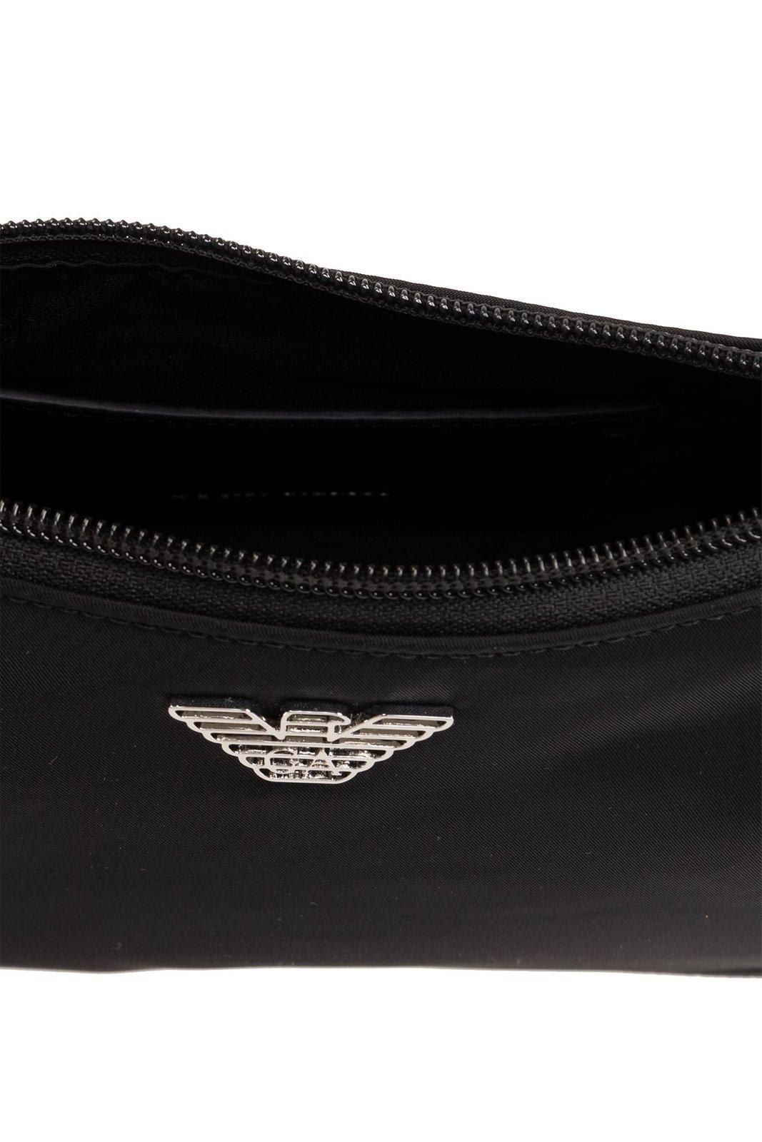 Shop Emporio Armani Sustainable Collection Shoulder Bag In Black