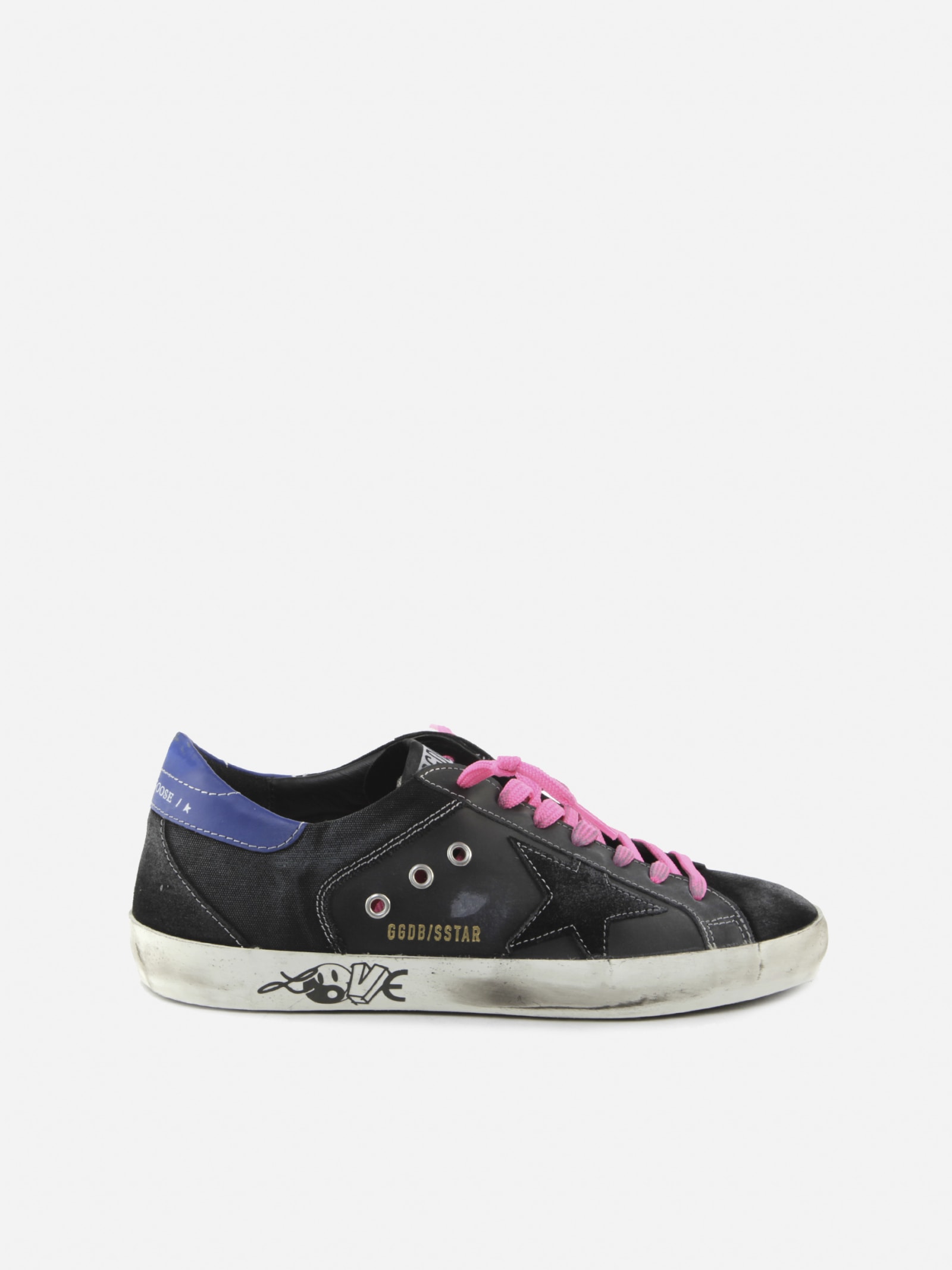 Golden Goose Superstar Sneakers In Canvas And Leather
