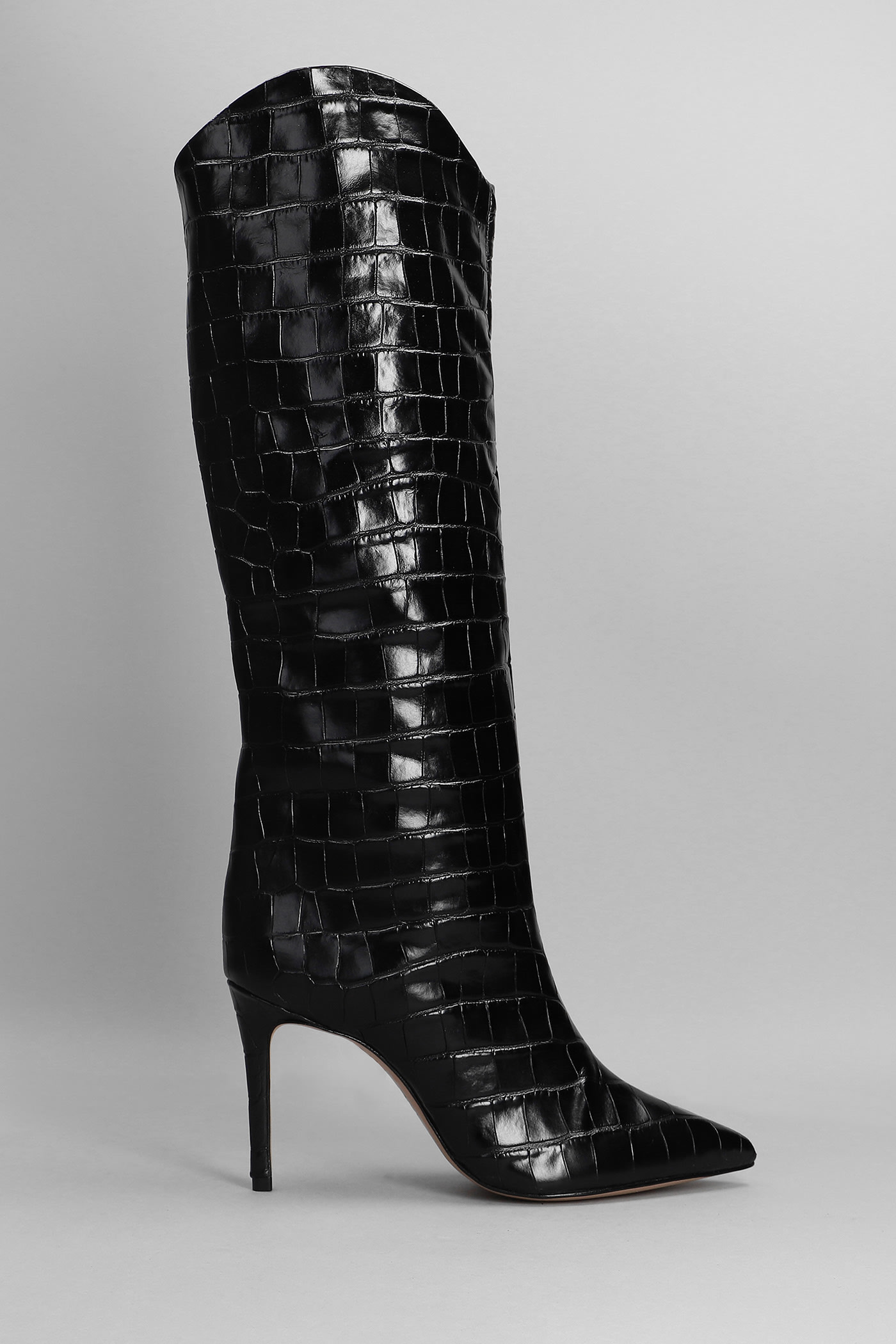 Schutz Maryana High Heels Boots In Black Leather