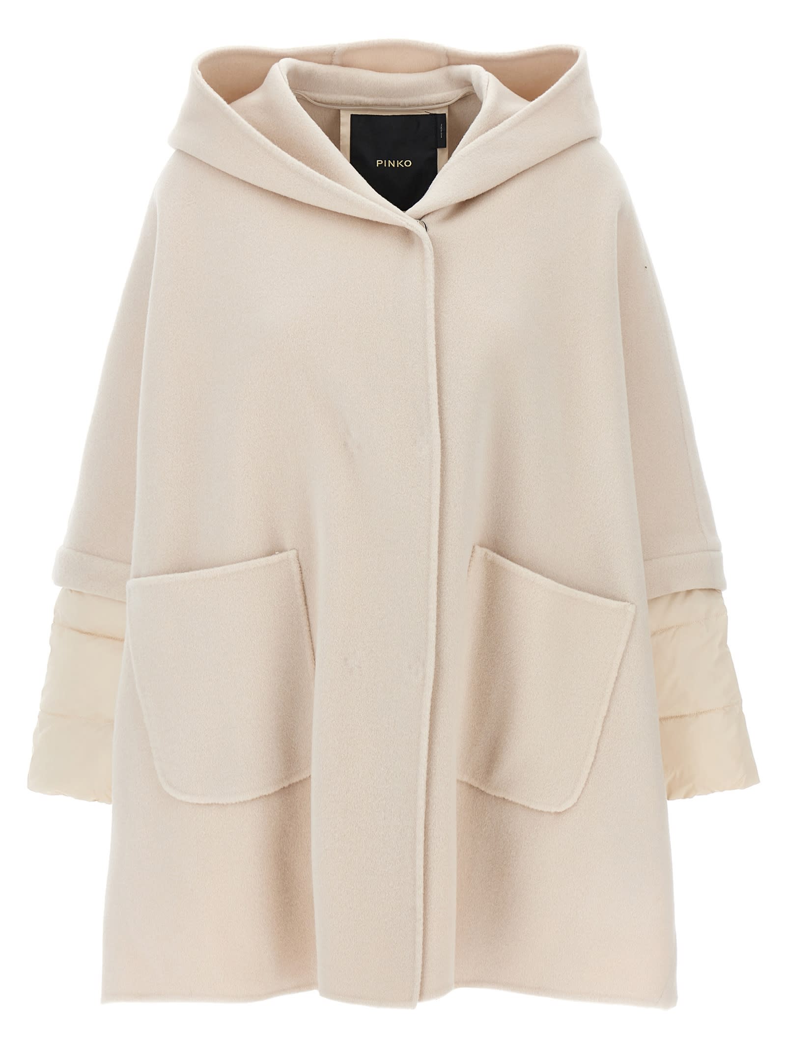 Shop Pinko Medaglia Cape In Beige