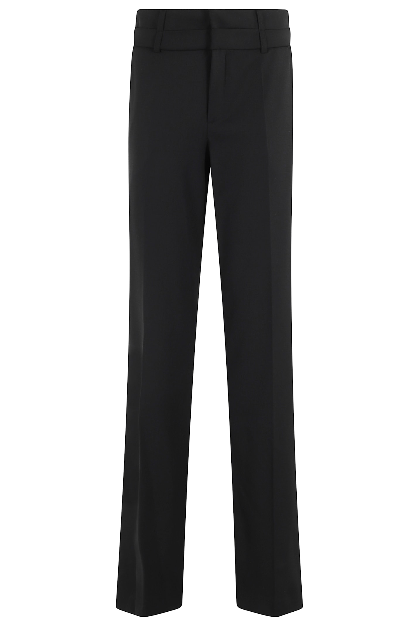 Federica Tosi Pantalone Doppiocinto Frescolana In Black