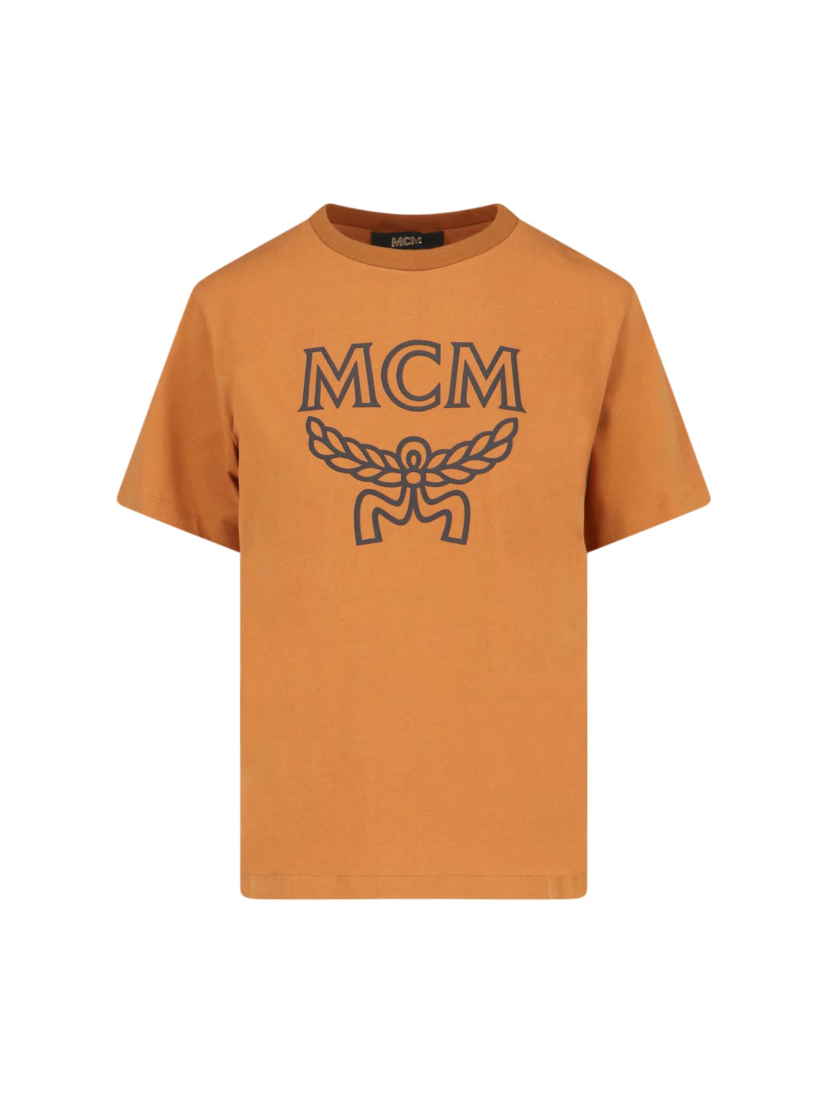 Shop Mcm Logo T-shirt In Brown