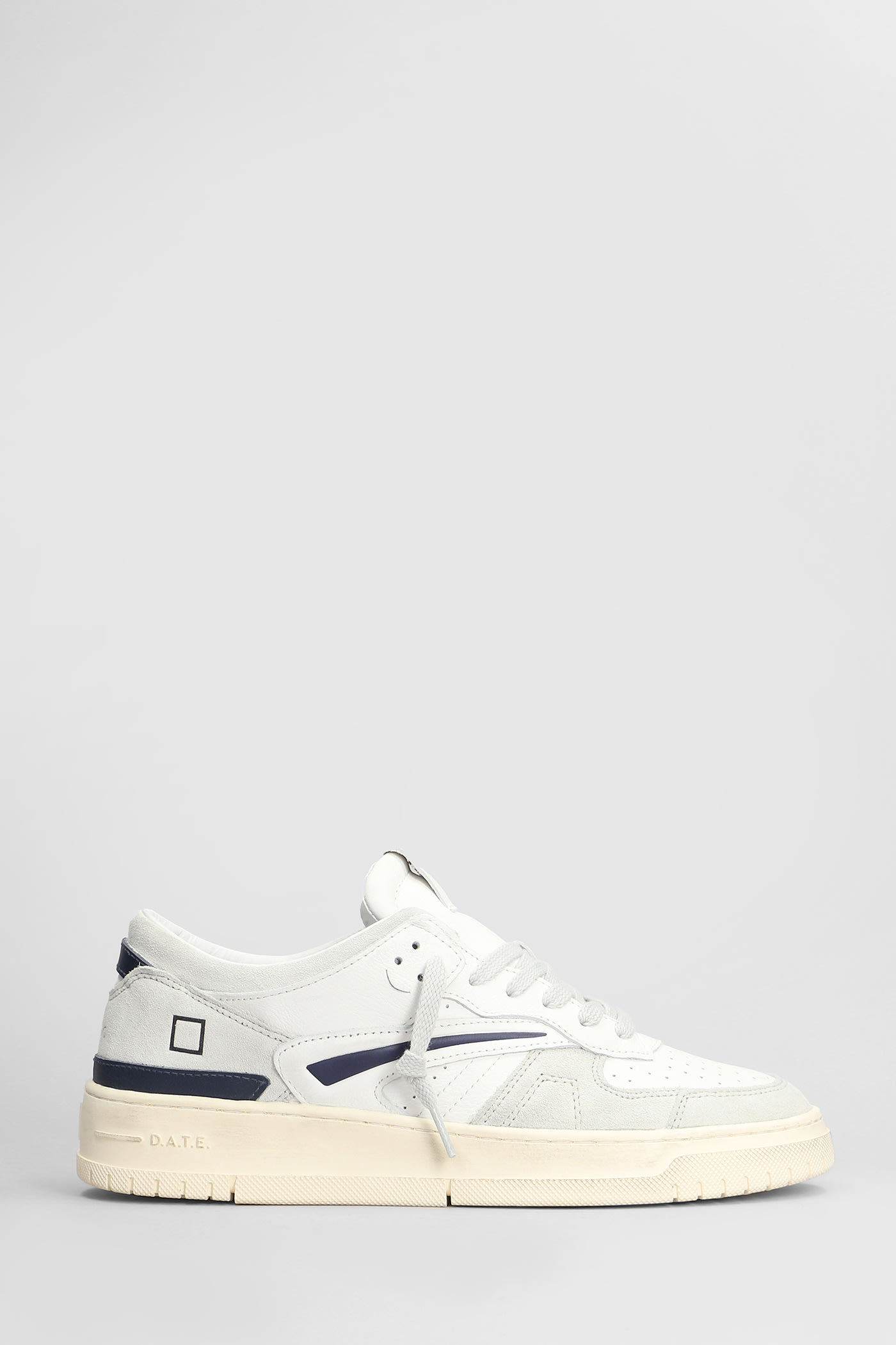 D. A.T. E. Torneo Sneakers In White Suede And Leather