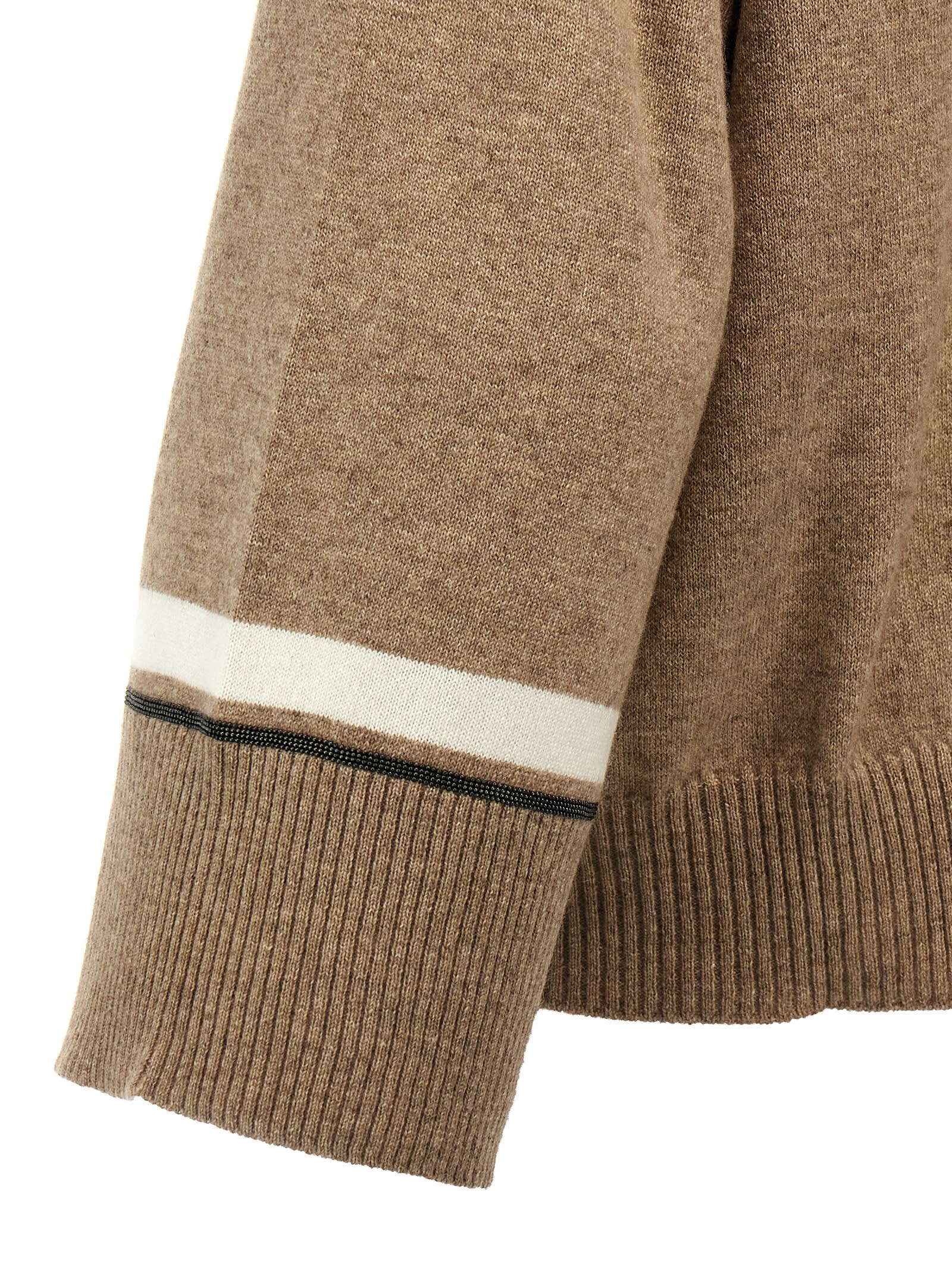 Shop Brunello Cucinelli Monile Sweater In Beige