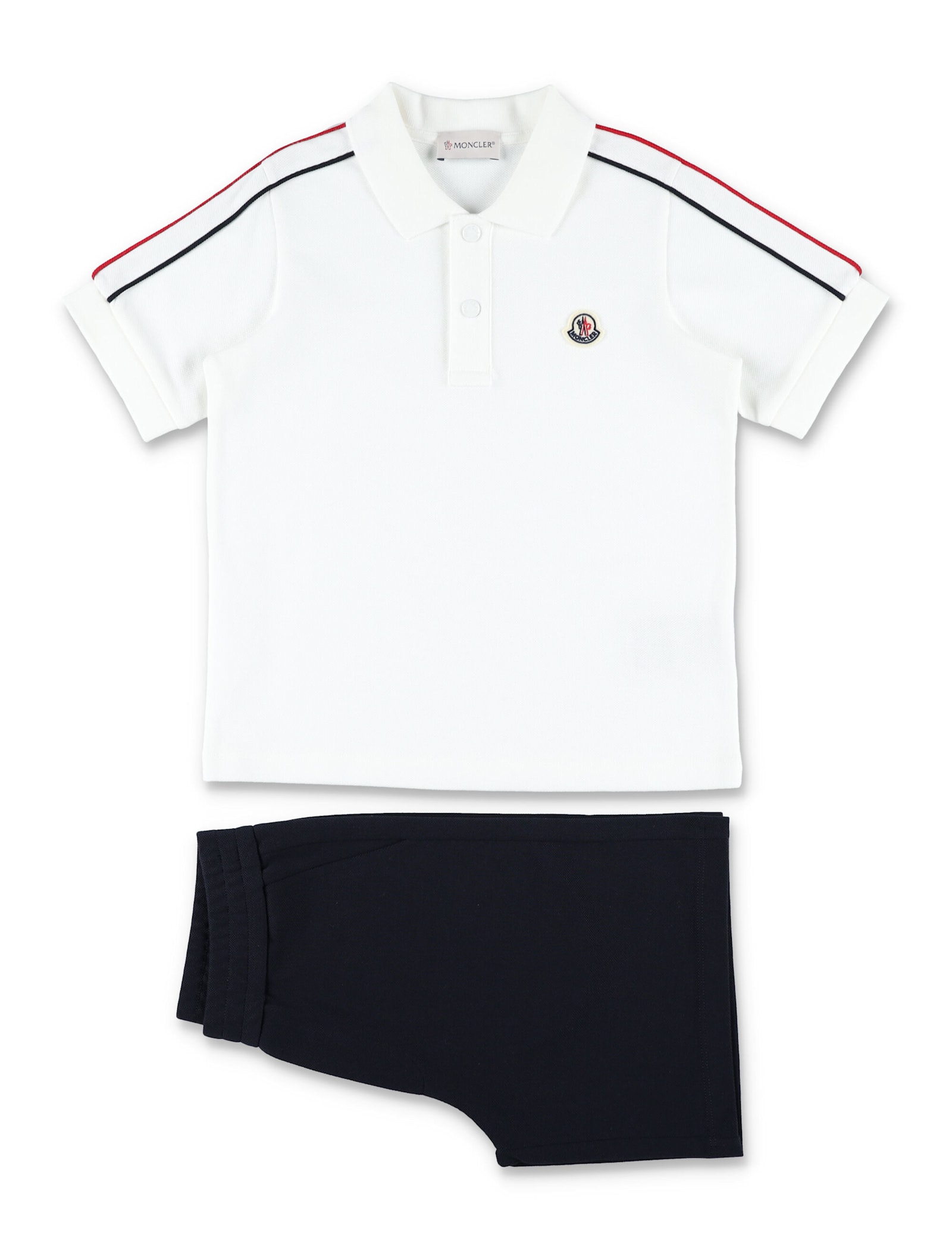 Moncler Polo+bermuda In White
